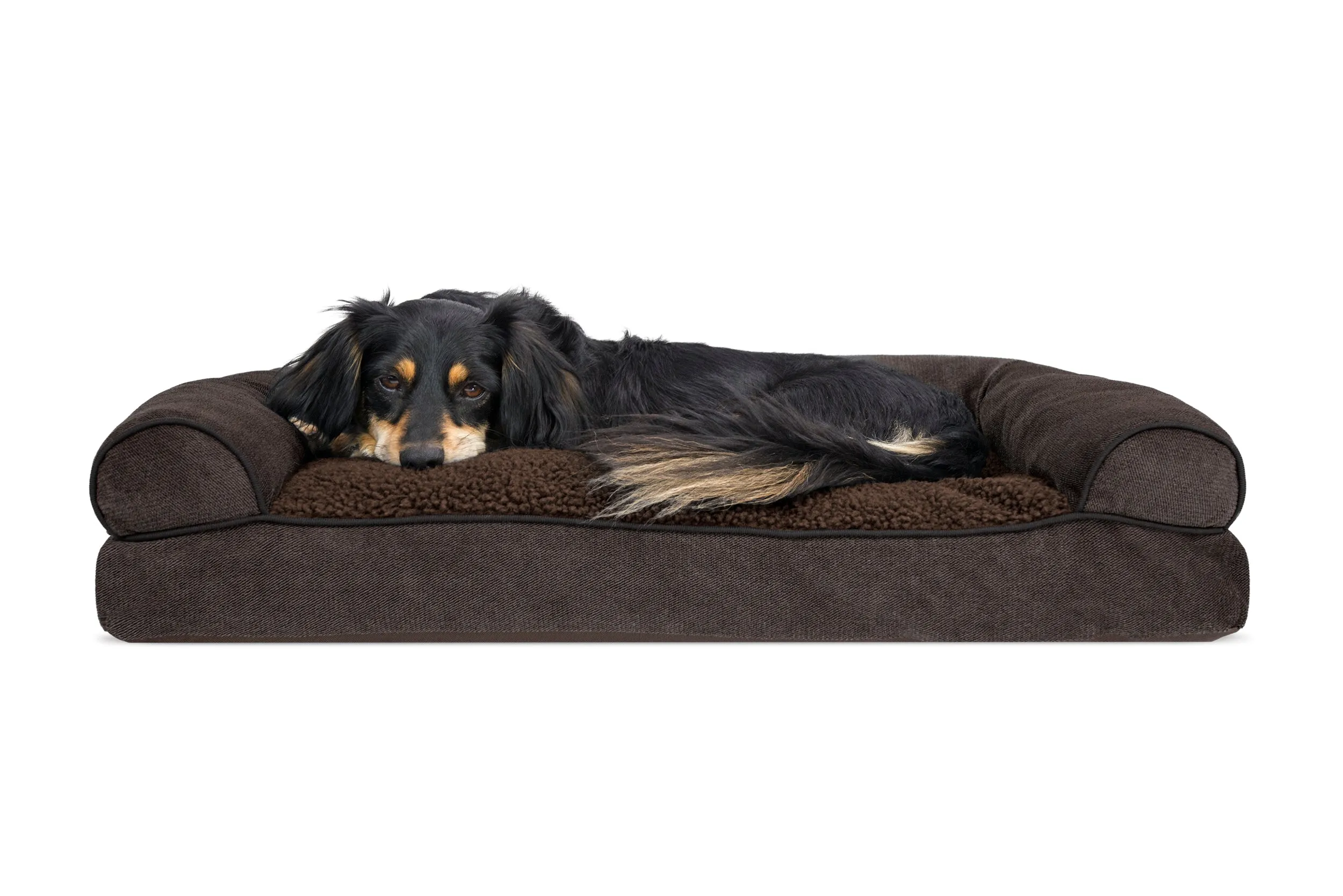 Sofa Dog Bed - Faux Fleece & Chenille