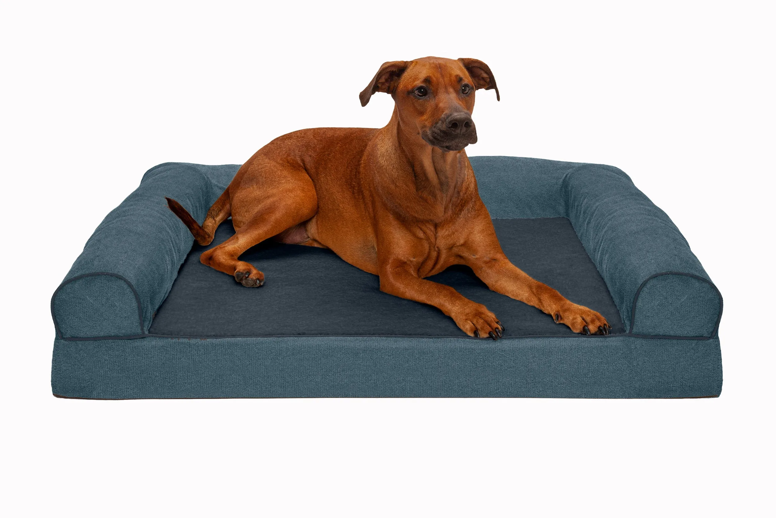 Sofa Dog Bed - Faux Fleece & Chenille