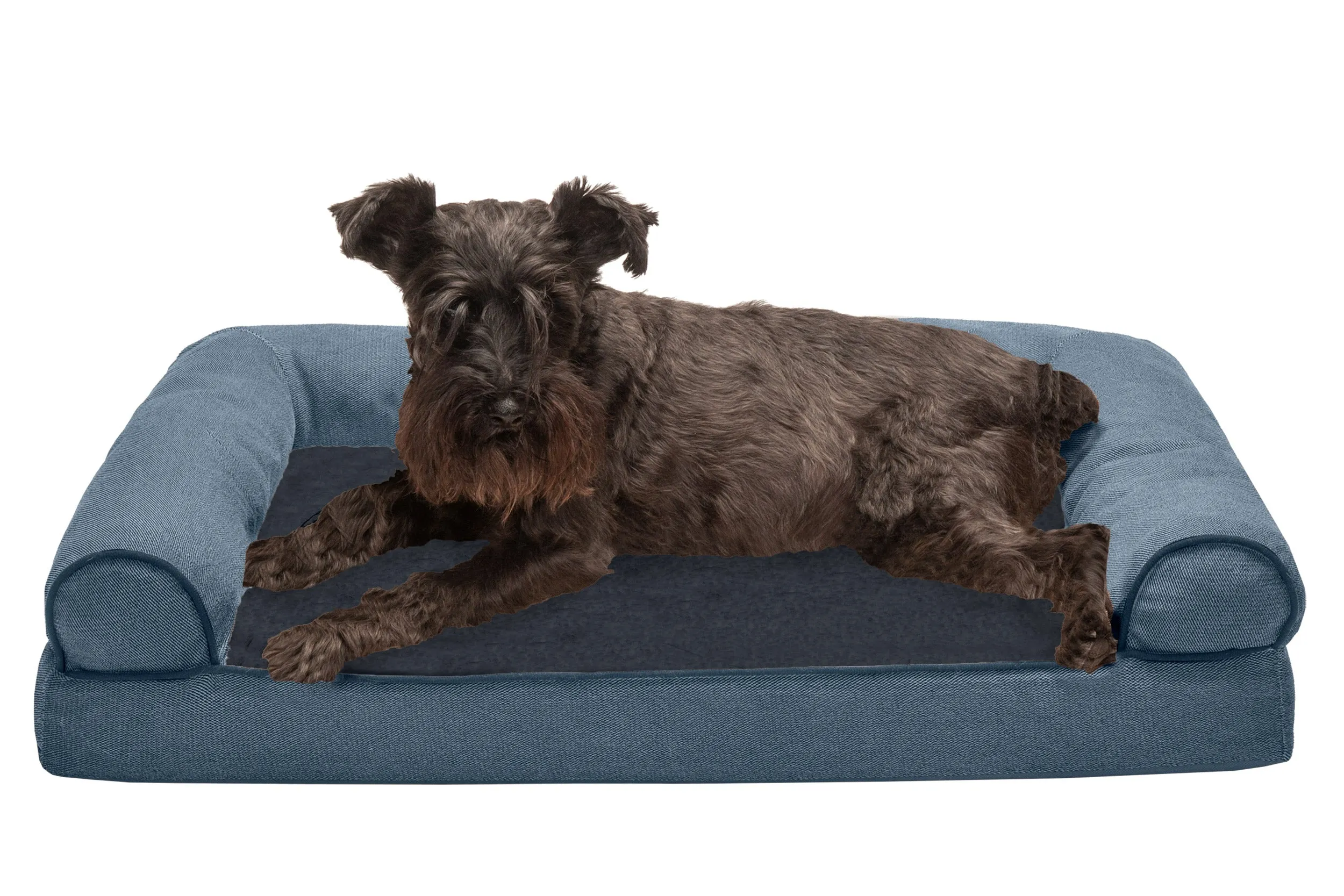 Sofa Dog Bed - Faux Fleece & Chenille