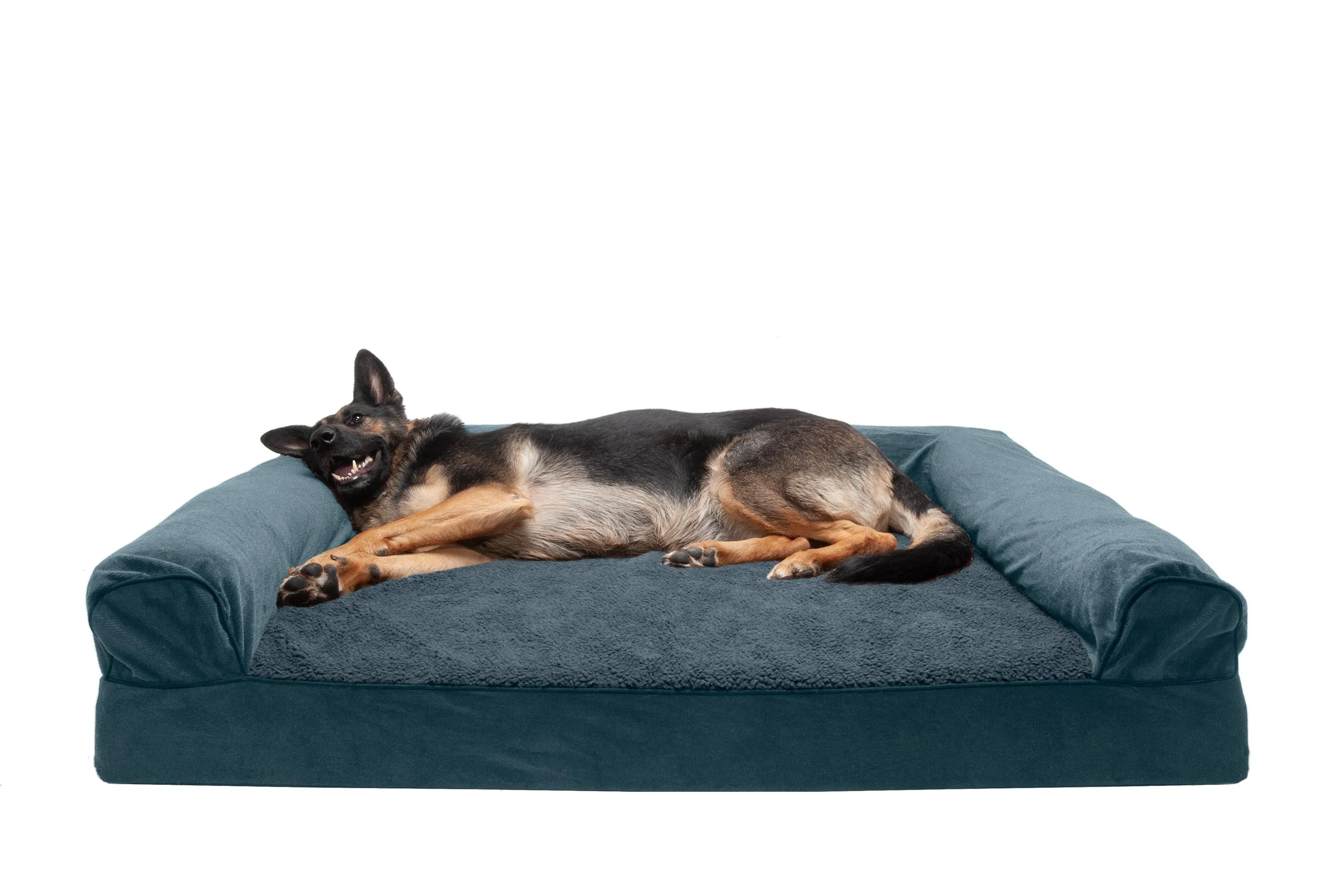 Sofa Dog Bed - Faux Fleece & Chenille