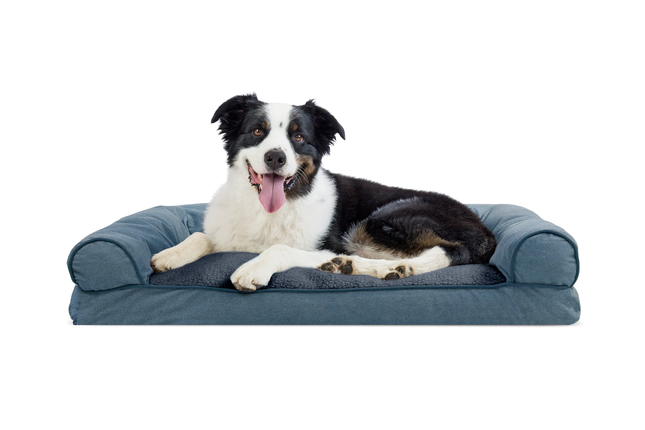 Sofa Dog Bed - Faux Fleece & Chenille