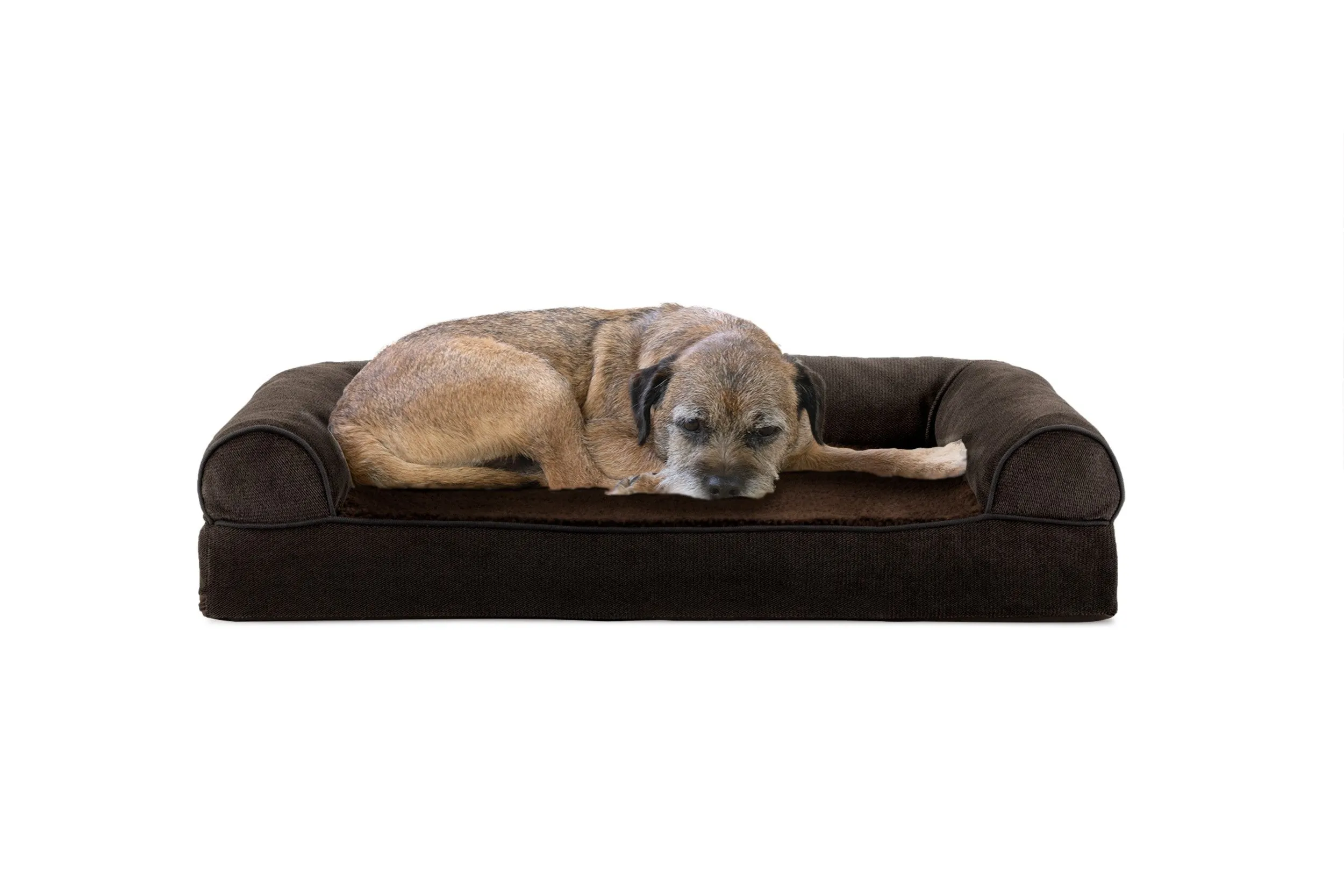 Sofa Dog Bed - Faux Fleece & Chenille