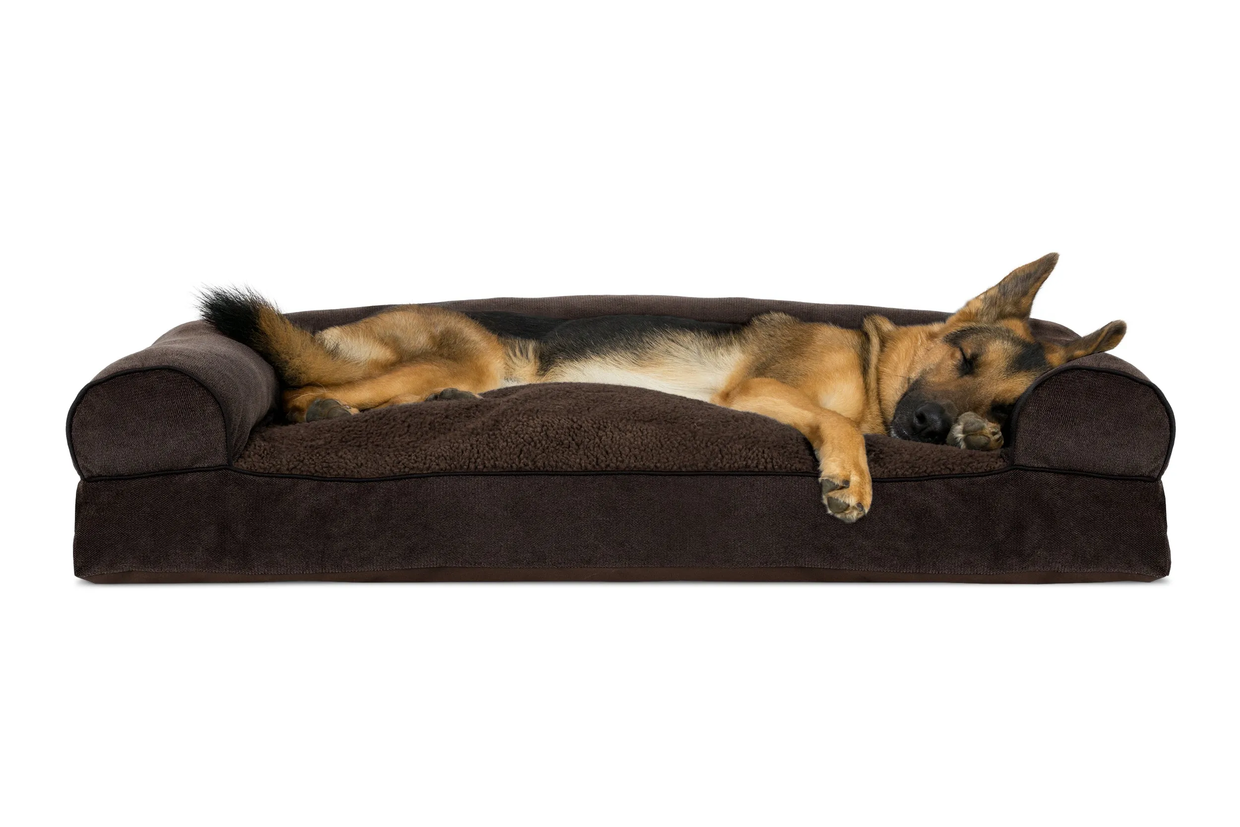 Sofa Dog Bed - Faux Fleece & Chenille