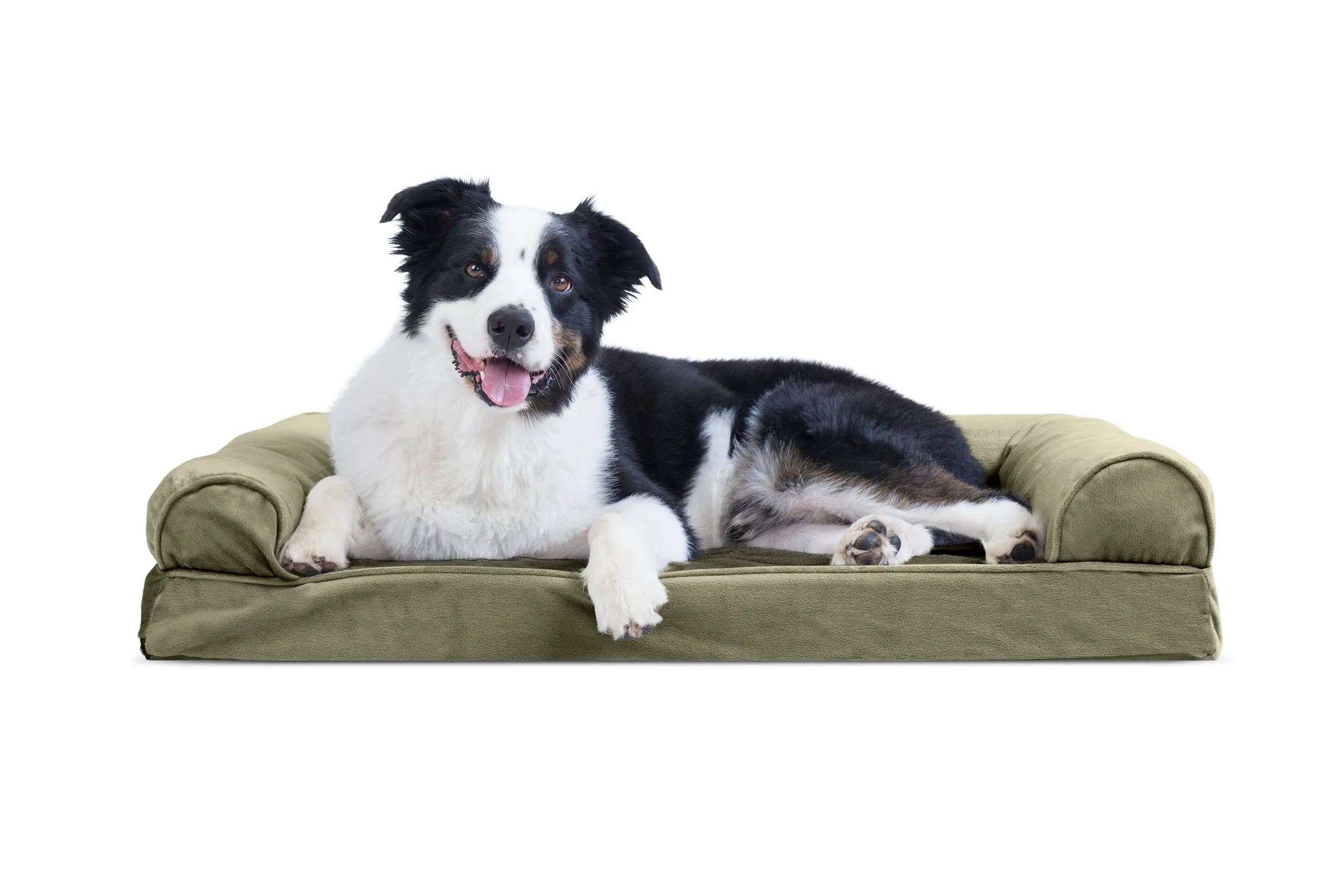 Sofa Dog Bed - Faux Fur & Velvet