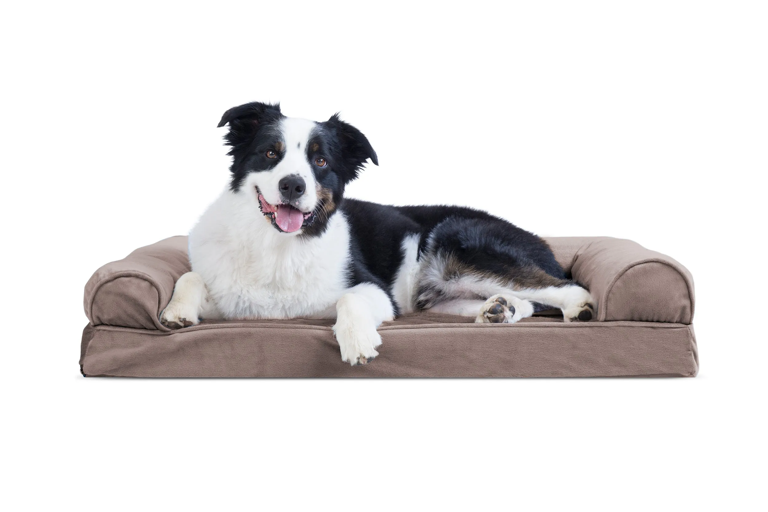 Sofa Dog Bed - Faux Fur & Velvet