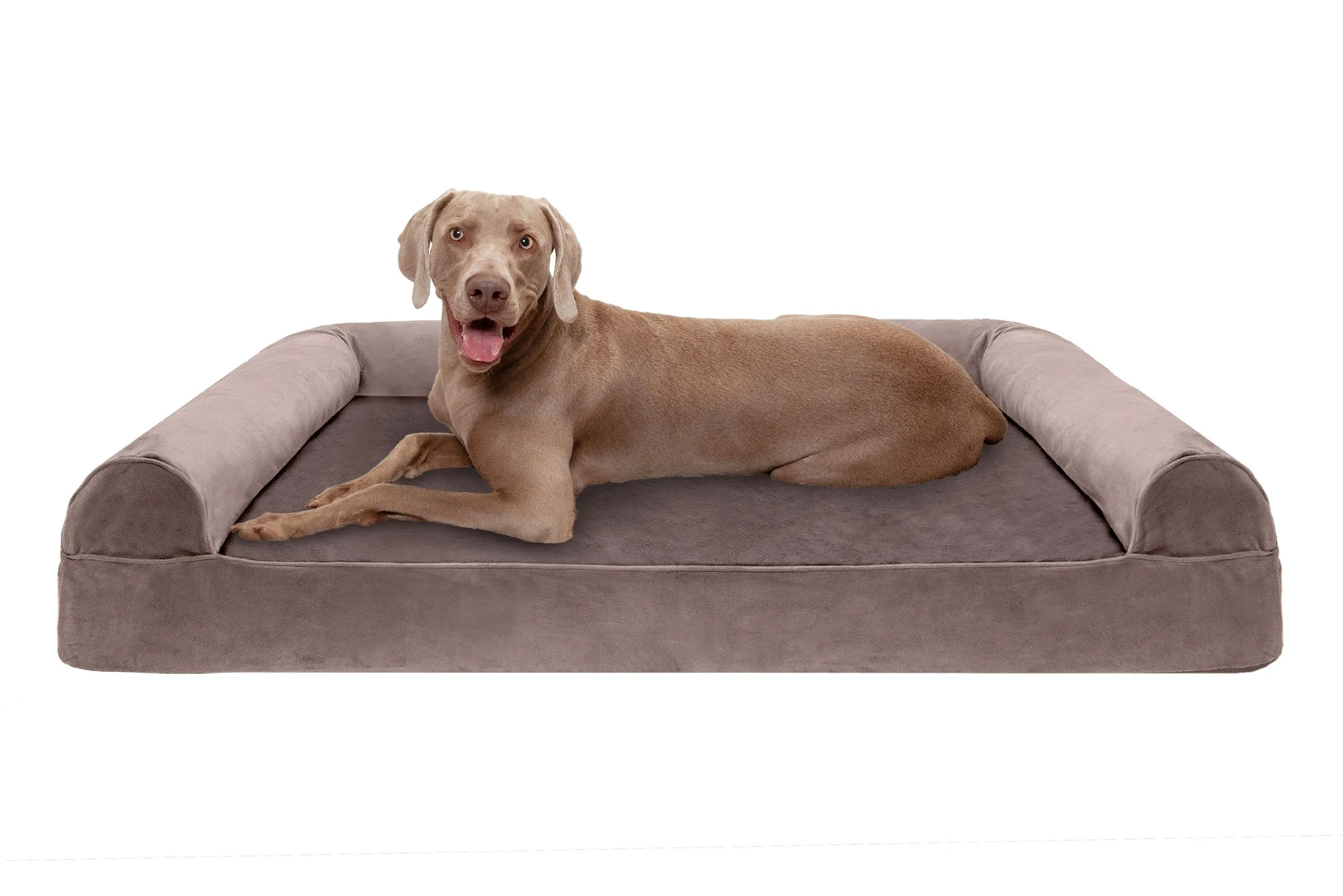 Sofa Dog Bed - Faux Fur & Velvet