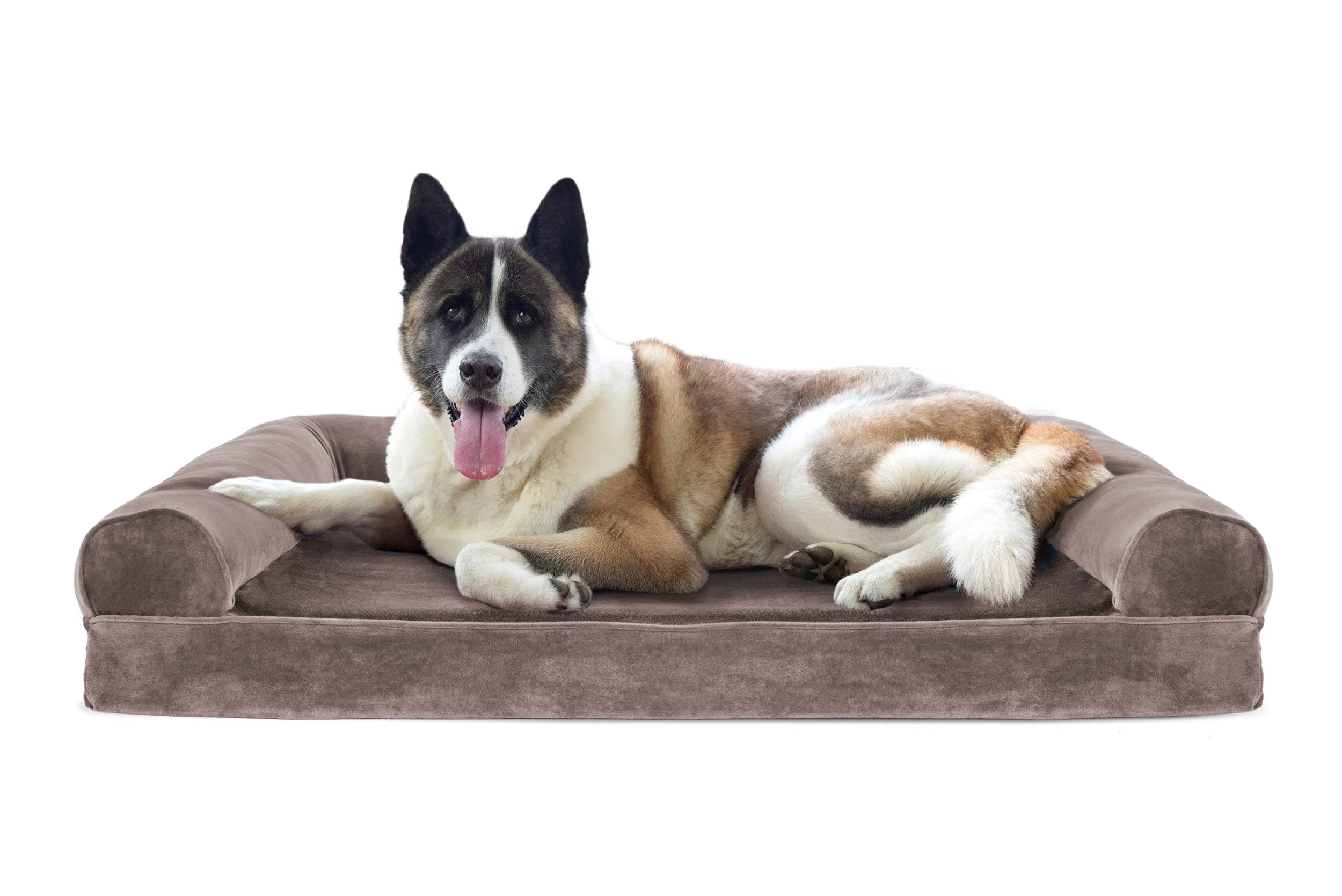 Sofa Dog Bed - Faux Fur & Velvet