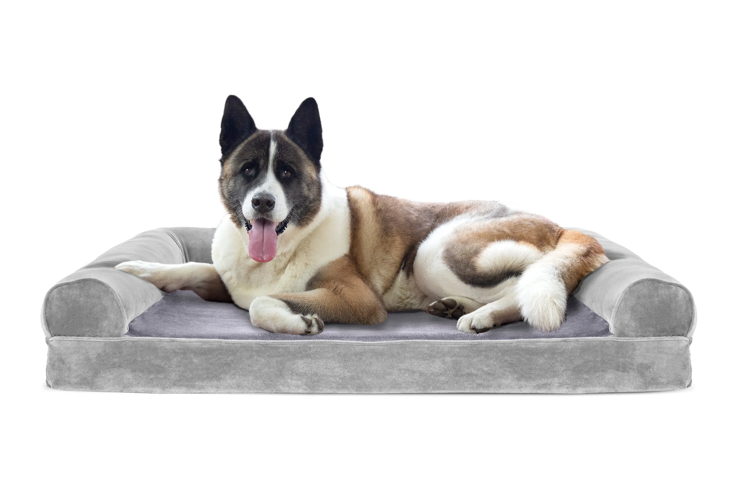 Sofa Dog Bed - Faux Fur & Velvet