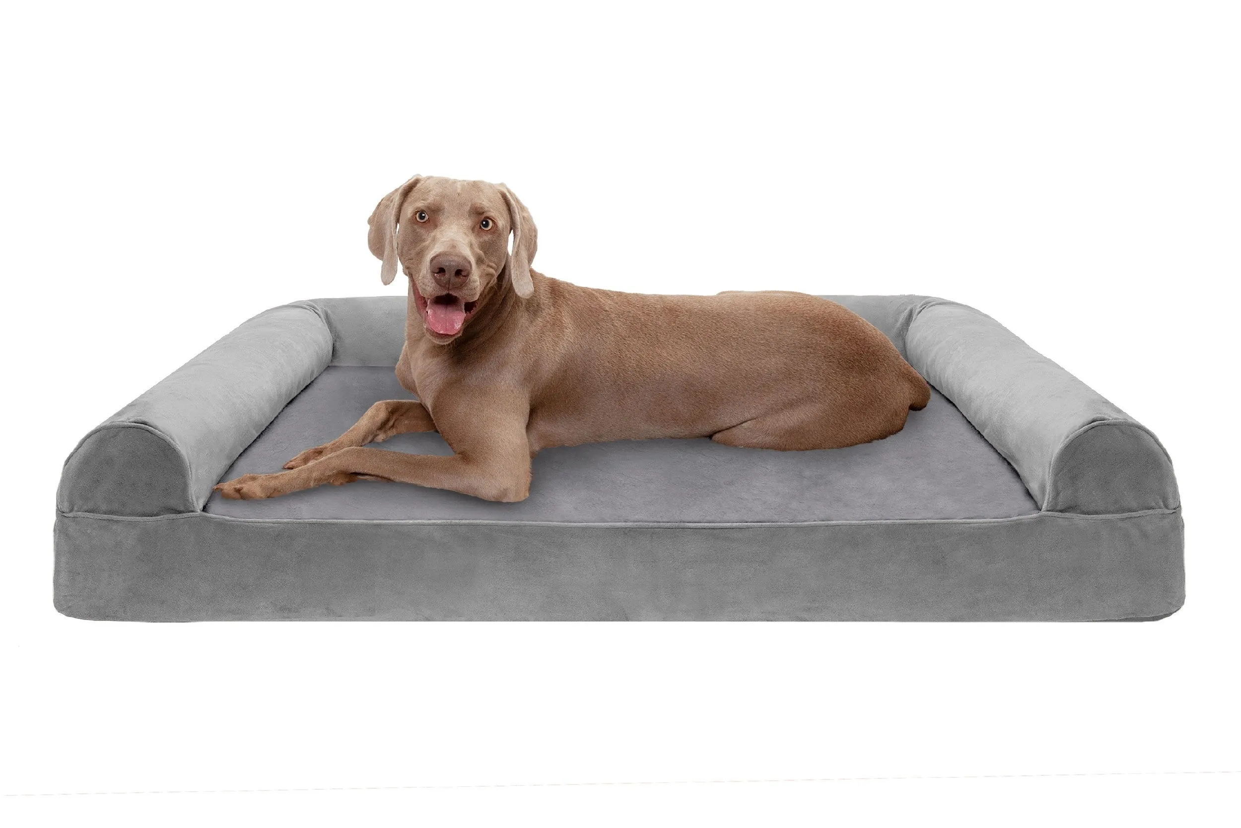 Sofa Dog Bed - Faux Fur & Velvet