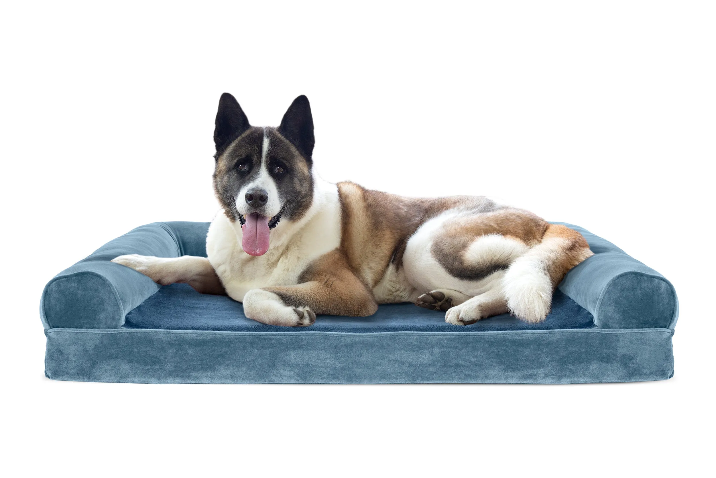 Sofa Dog Bed - Faux Fur & Velvet