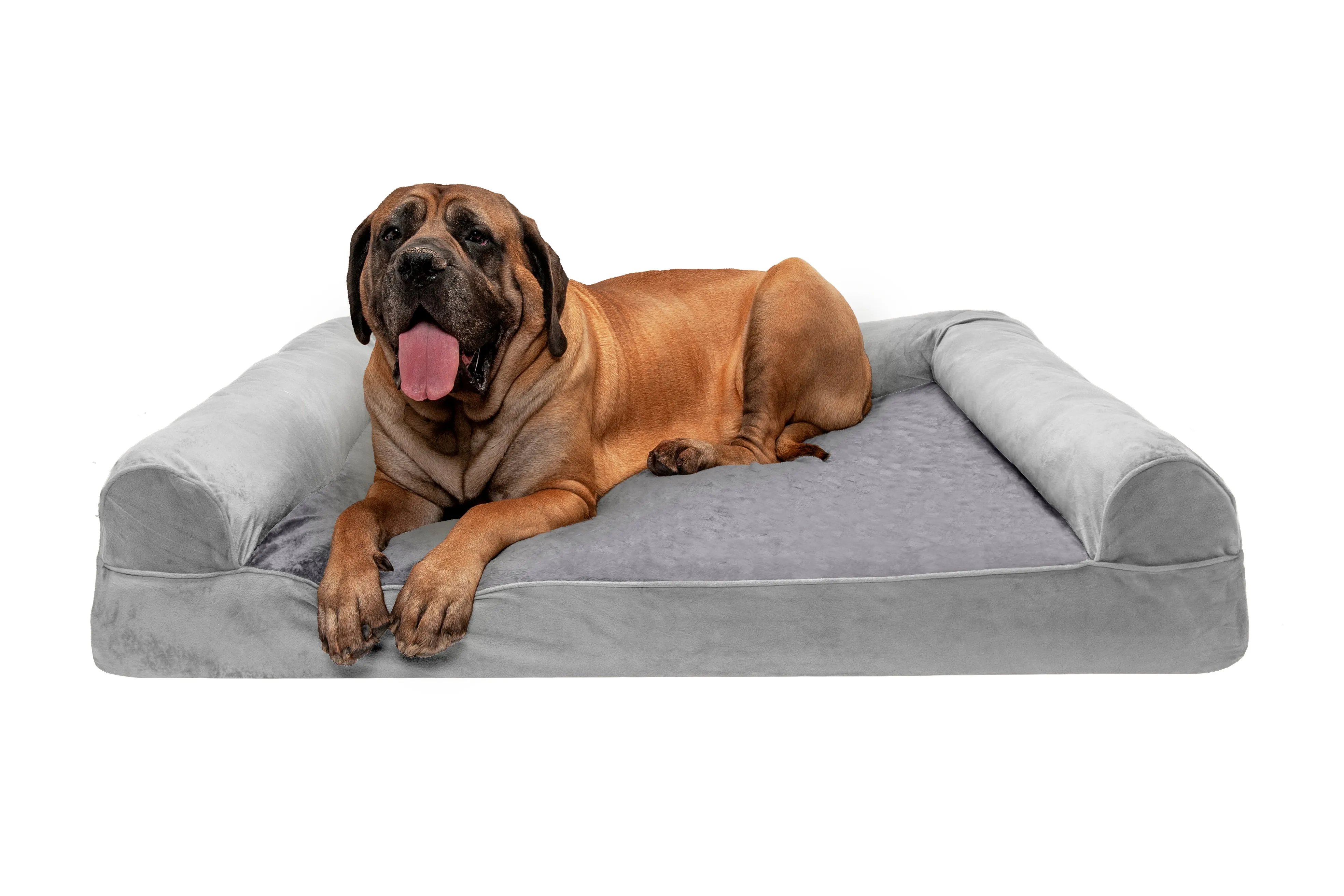 Sofa Dog Bed - Faux Fur & Velvet