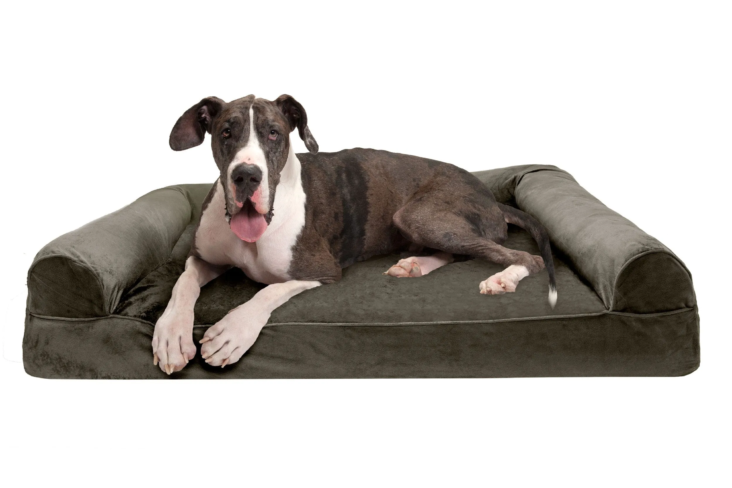 Sofa Dog Bed - Faux Fur & Velvet