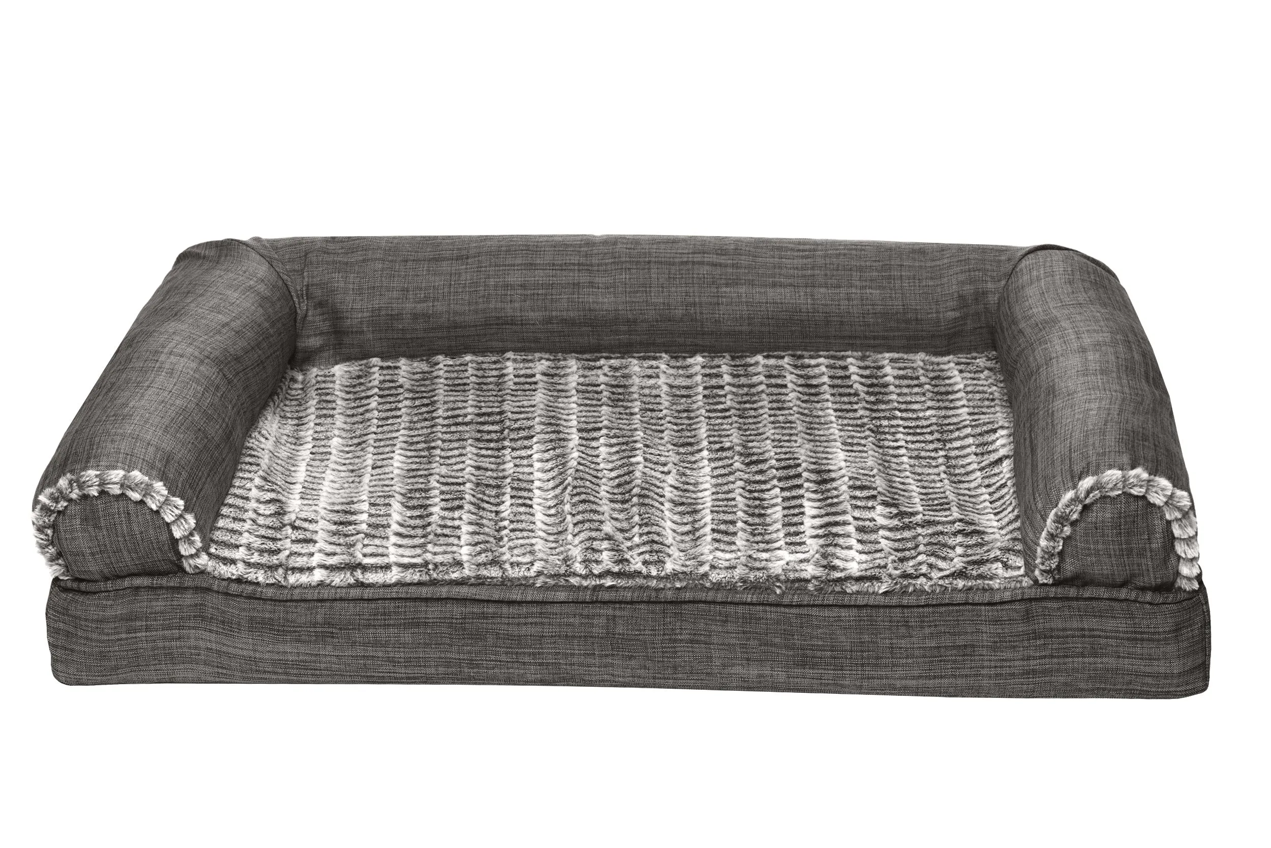 Sofa Dog Bed - Luxe Fur & Performance Linen