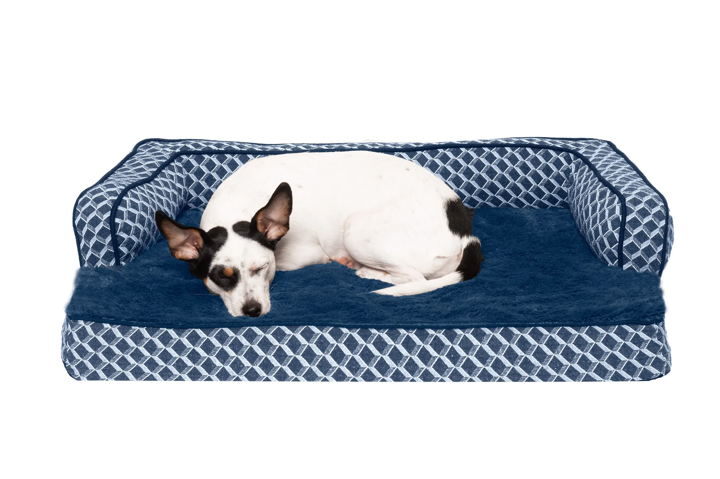 Sofa Dog Bed - Plush & Diamond Decor Comfy Couch