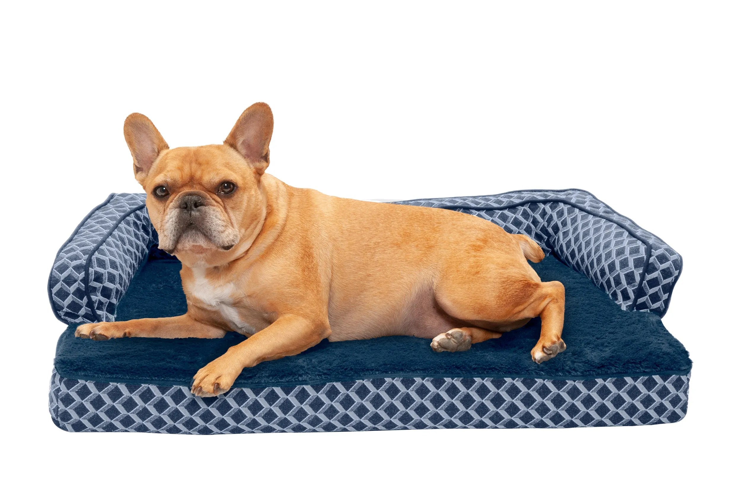 Sofa Dog Bed - Plush & Diamond Decor Comfy Couch