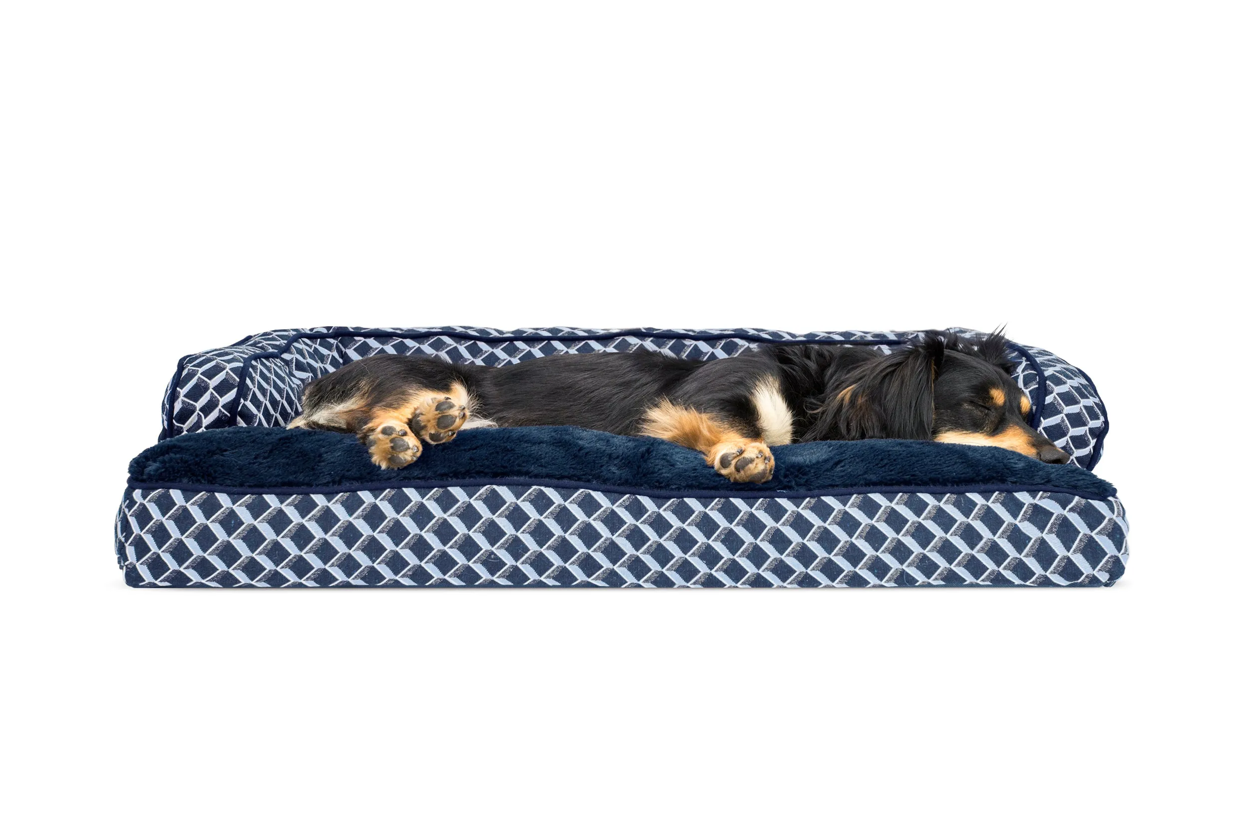 Sofa Dog Bed - Plush & Diamond Decor Comfy Couch