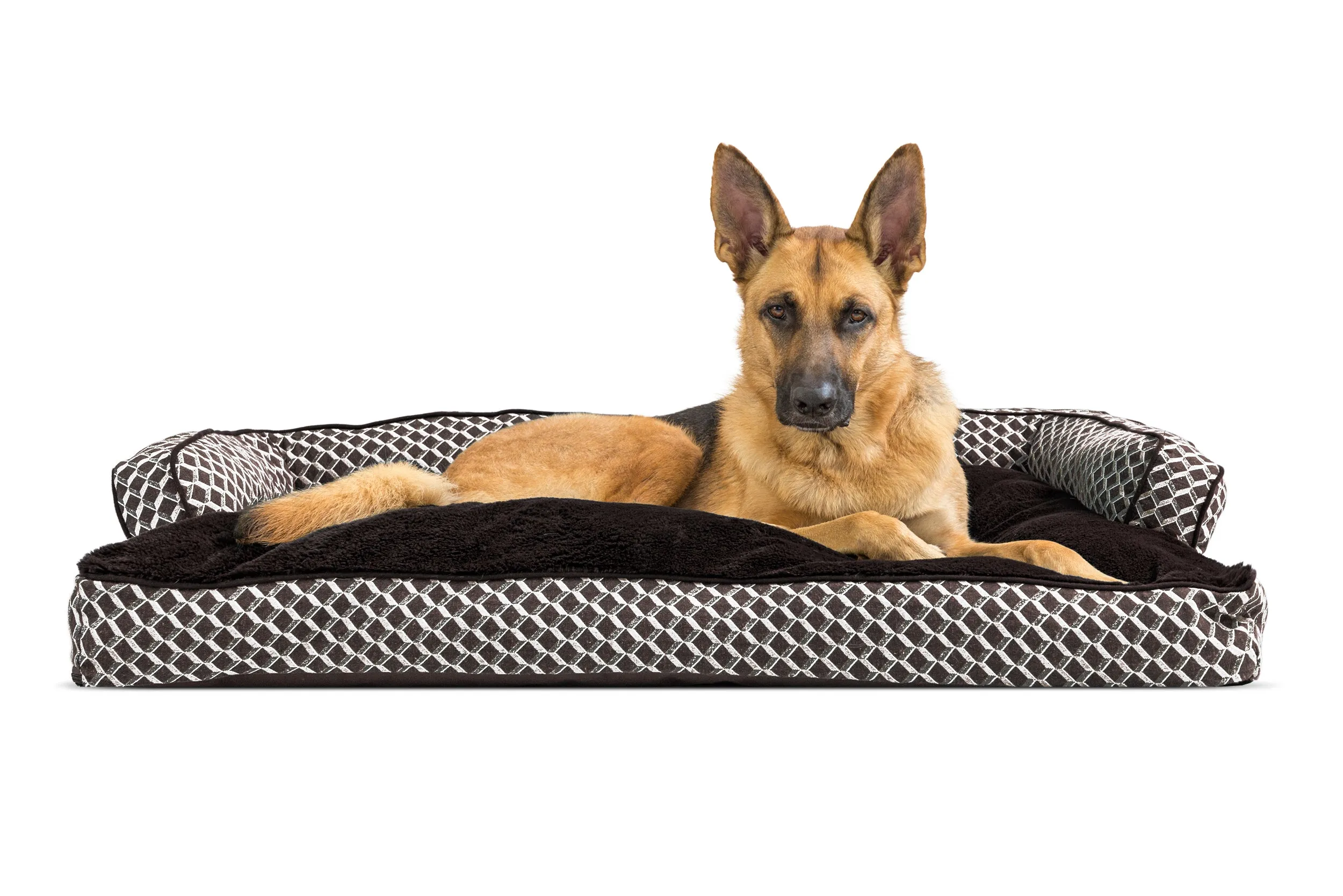 Sofa Dog Bed - Plush & Diamond Decor Comfy Couch