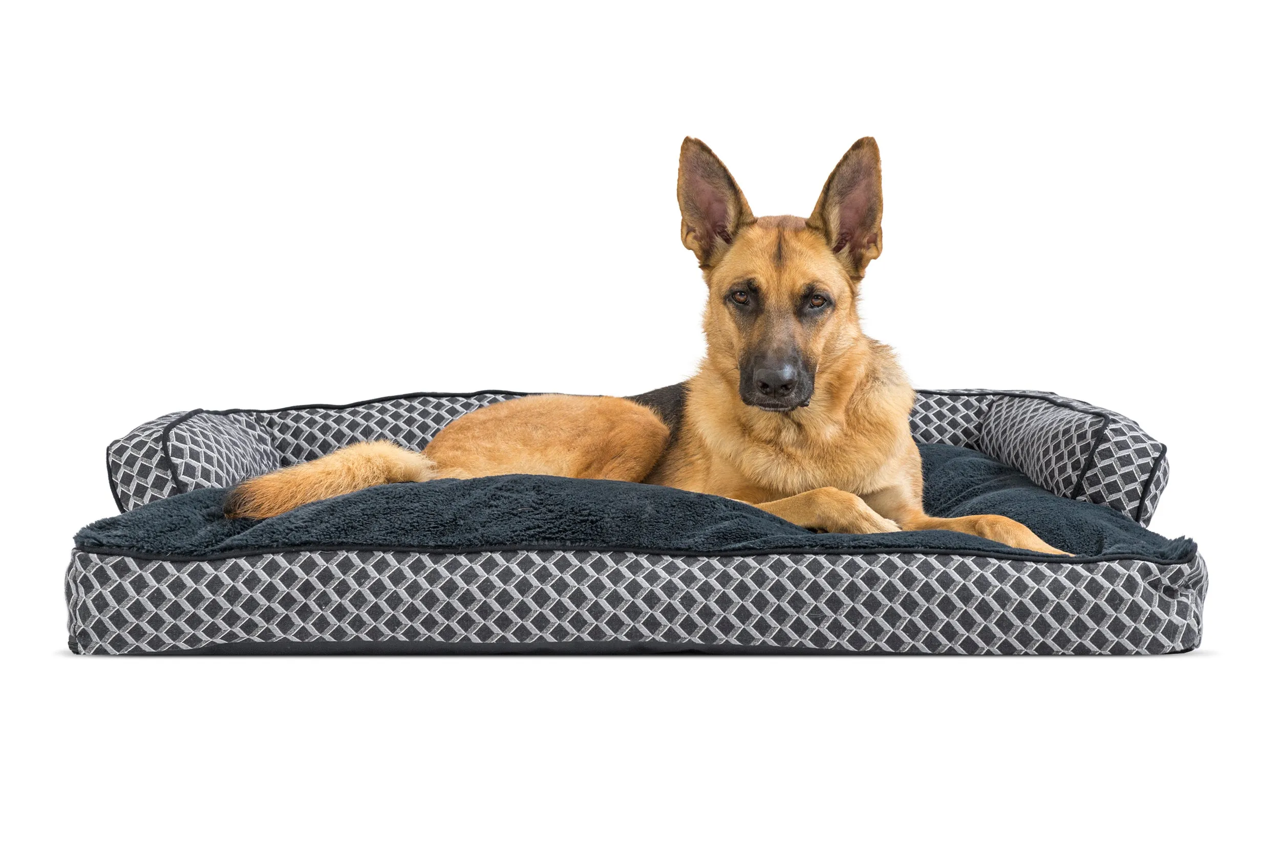 Sofa Dog Bed - Plush & Diamond Decor Comfy Couch