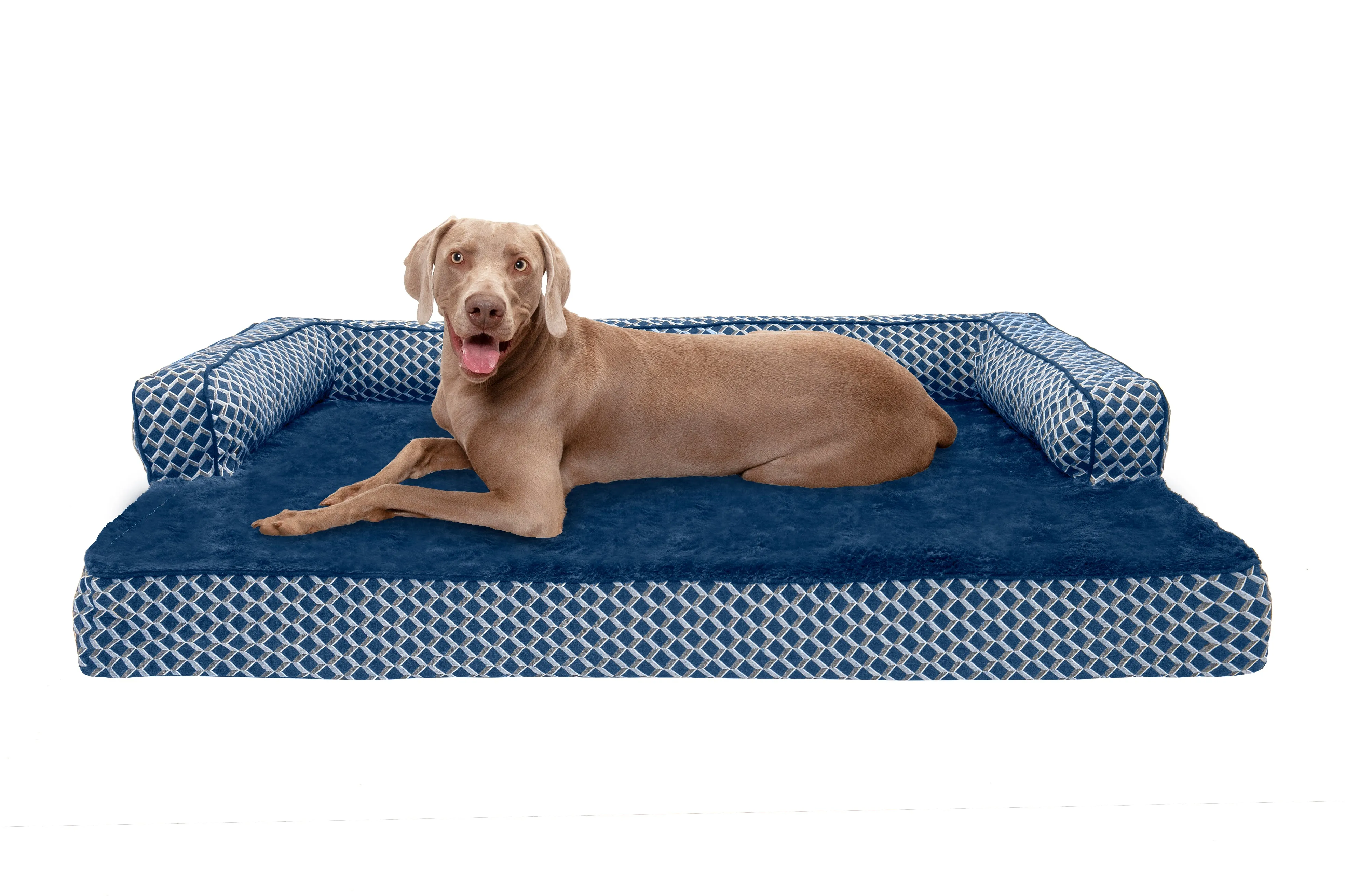 Sofa Dog Bed - Plush & Diamond Decor Comfy Couch