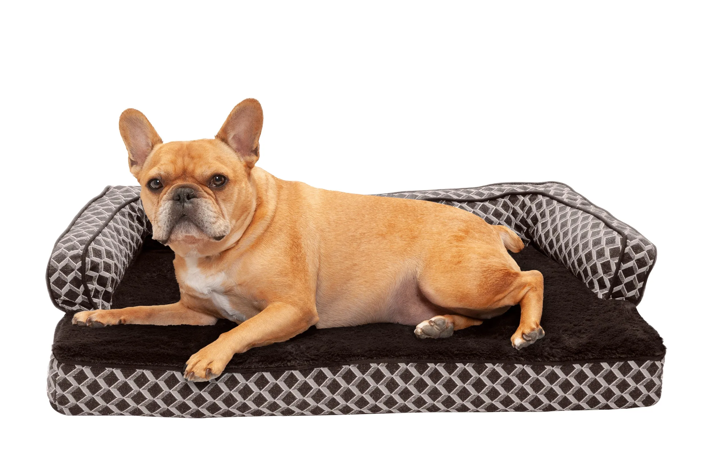 Sofa Dog Bed - Plush & Diamond Decor Comfy Couch