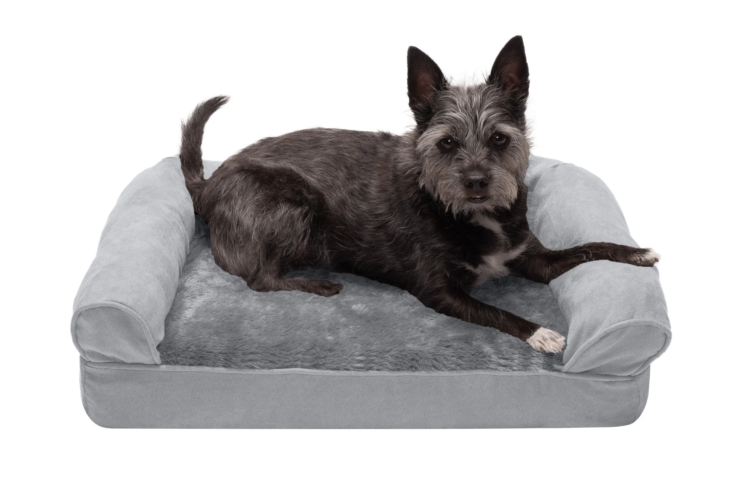 Sofa Dog Bed - Plush & Suede