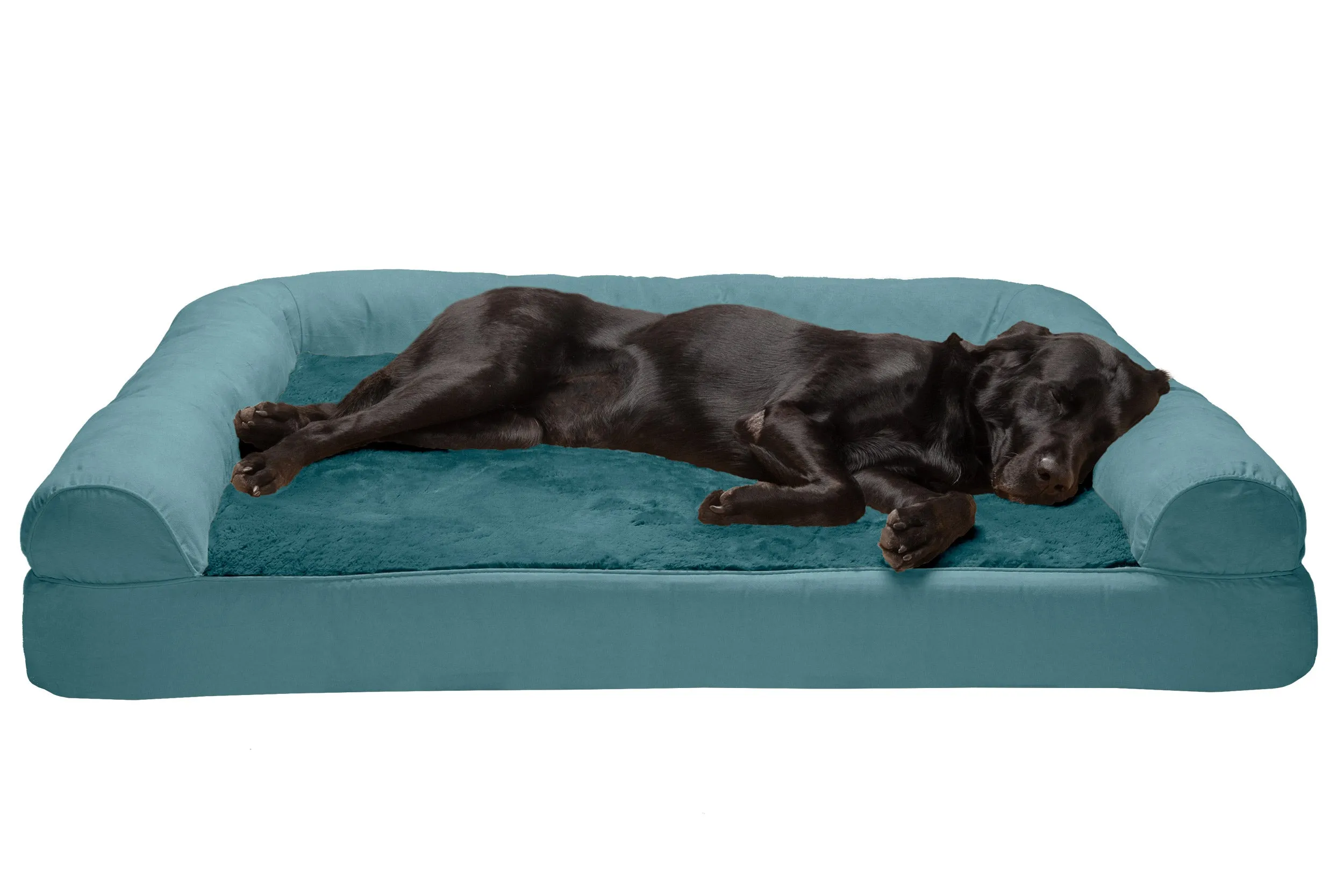 Sofa Dog Bed - Plush & Suede