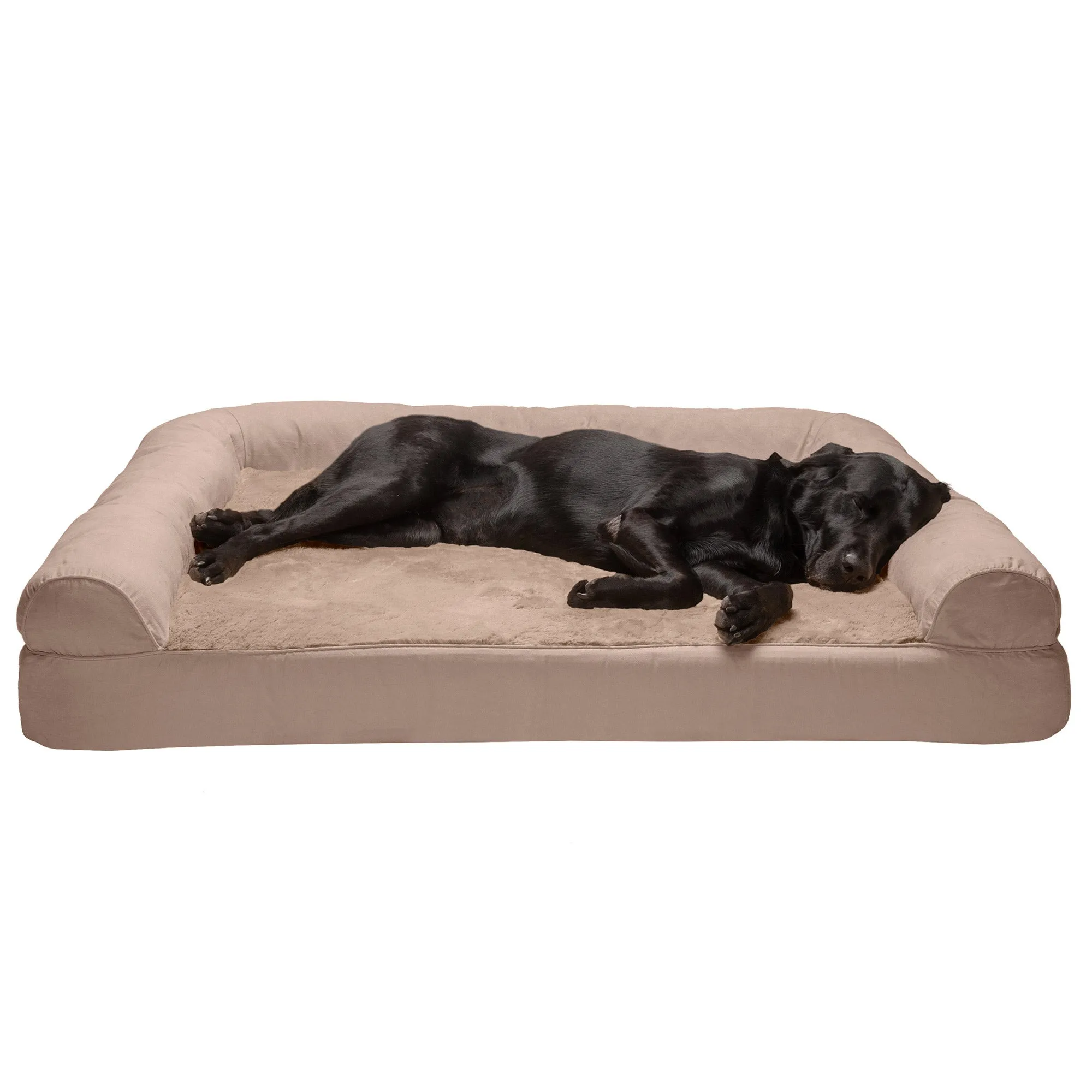 Sofa Dog Bed - Plush & Suede