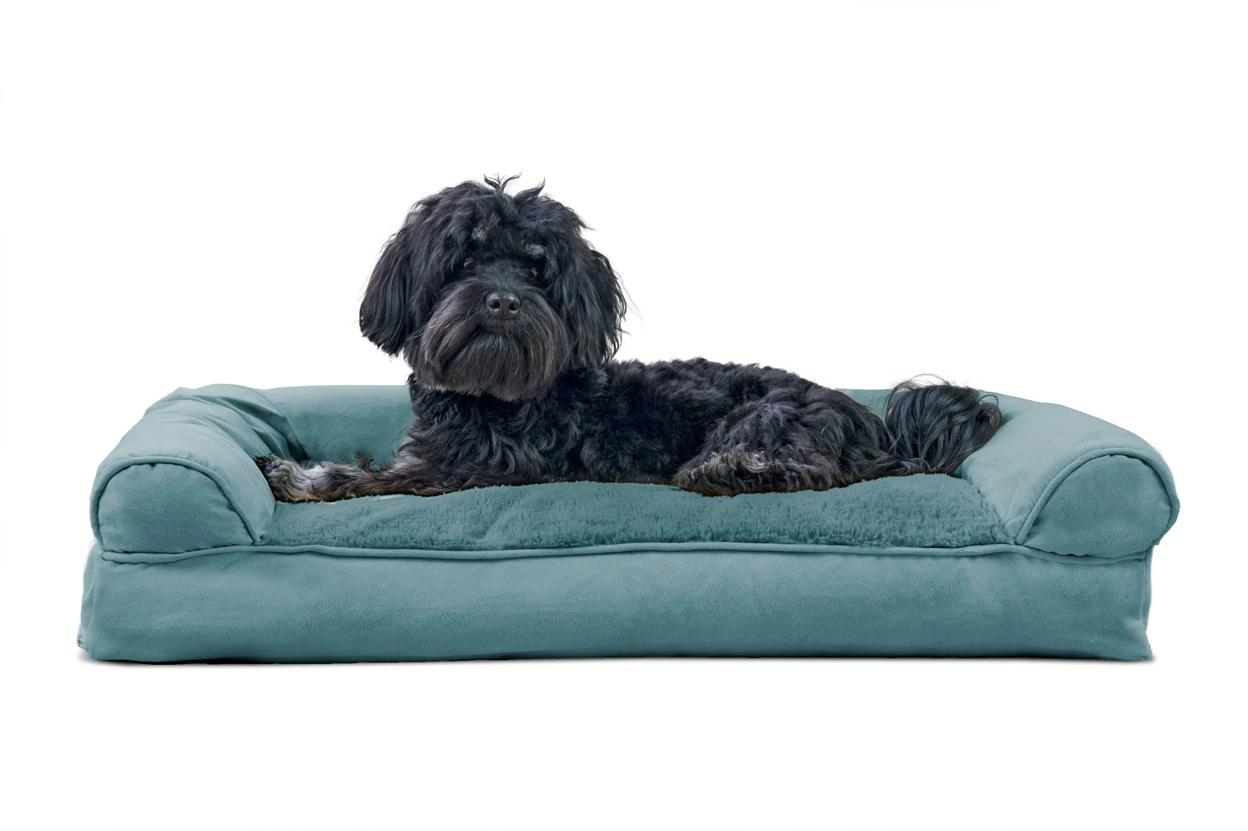 Sofa Dog Bed - Plush & Suede