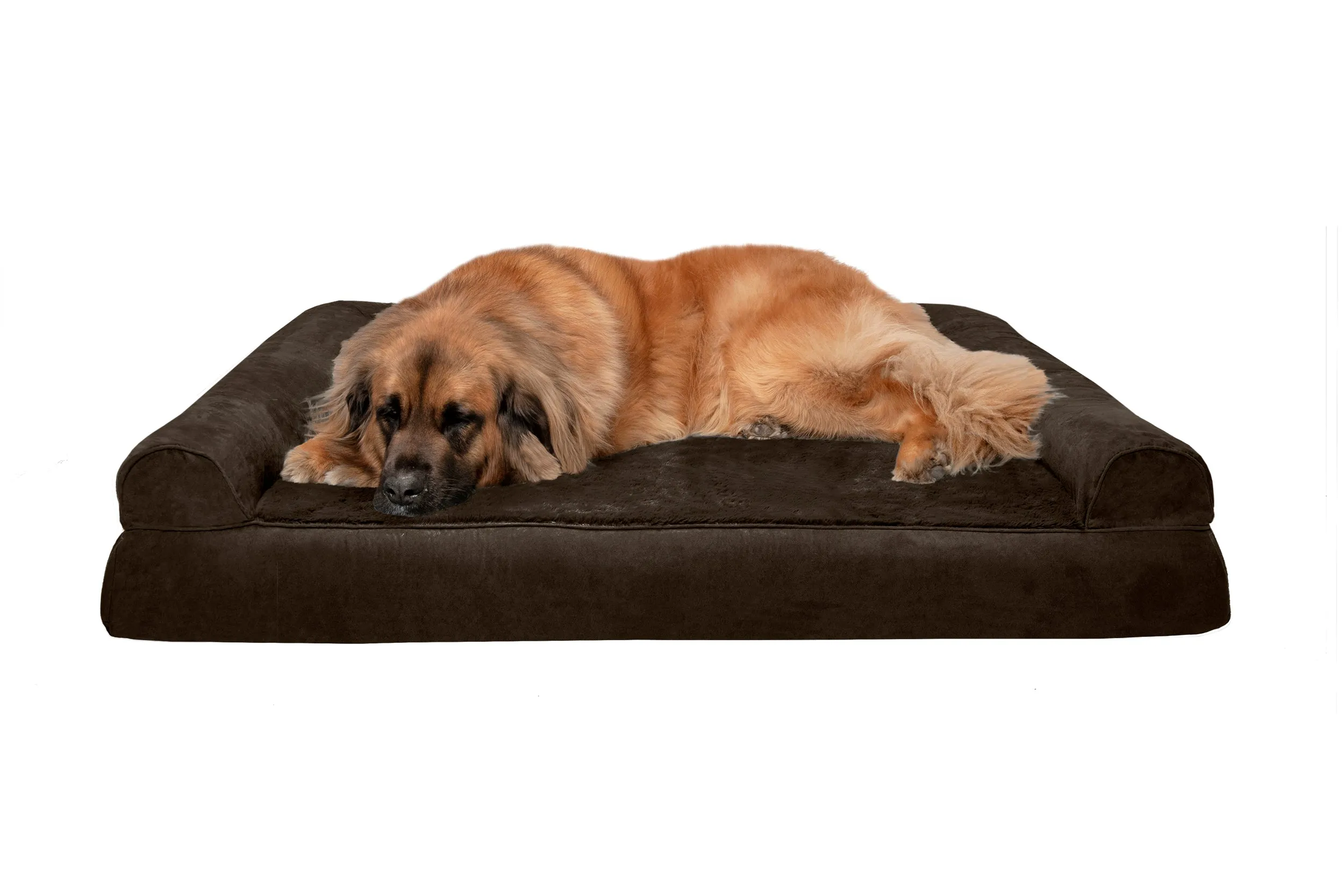 Sofa Dog Bed - Plush & Suede