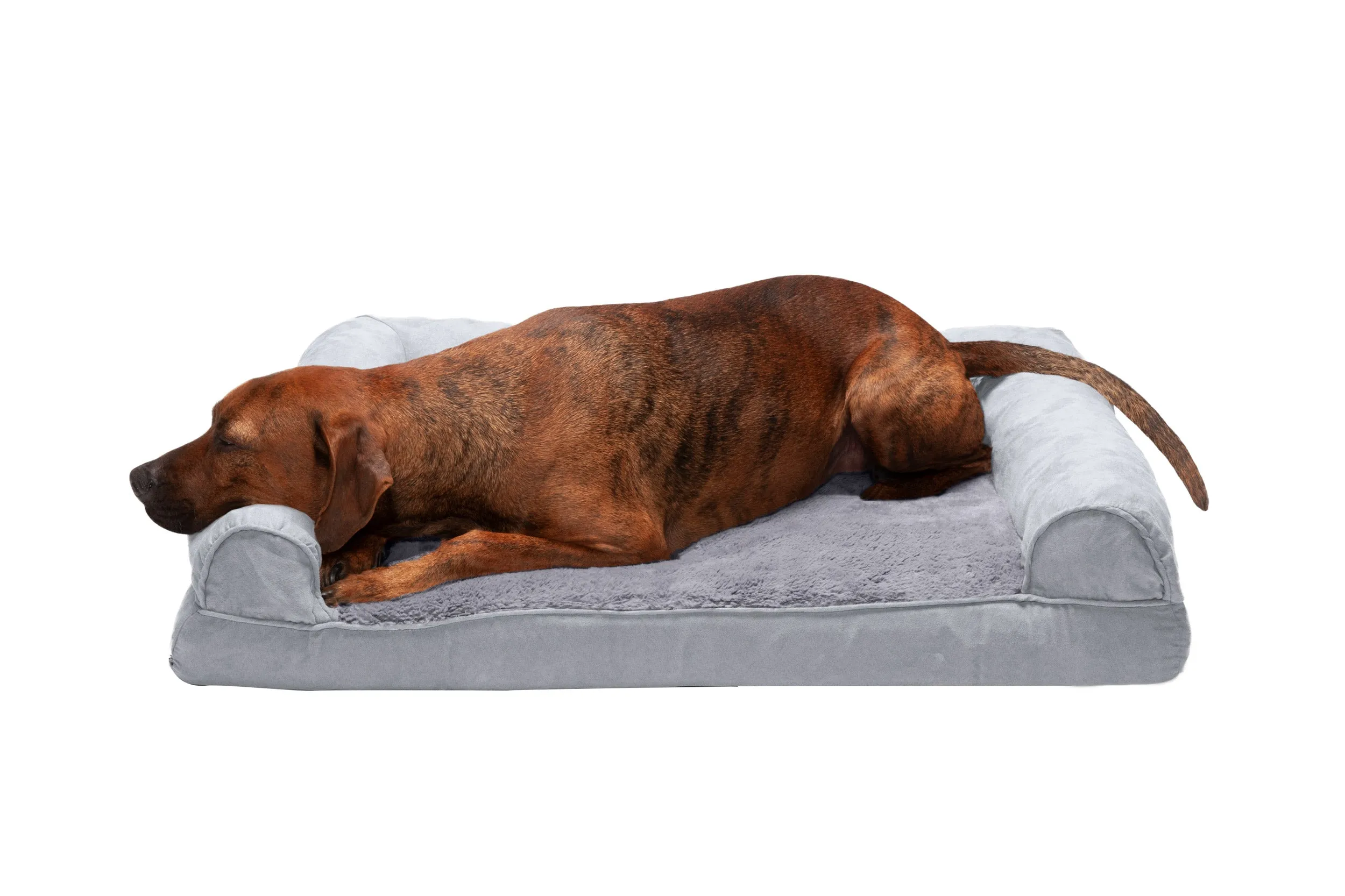 Sofa Dog Bed - Plush & Suede