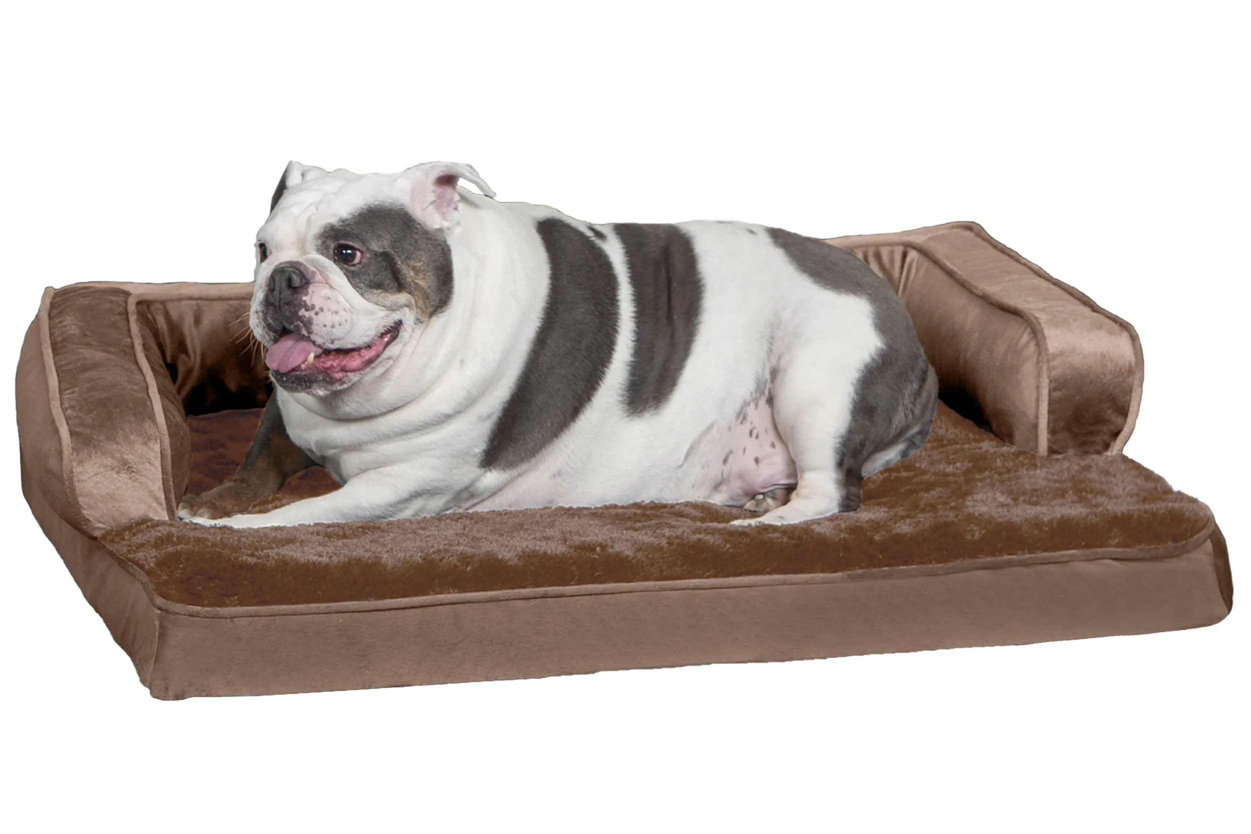 Sofa Dog Bed - Plush & Velvet Comfy Couch