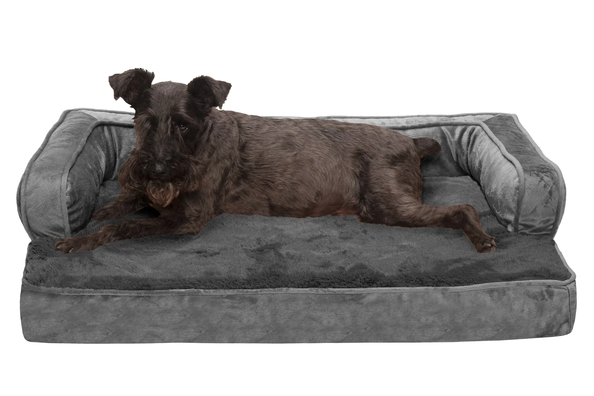 Sofa Dog Bed - Plush & Velvet Comfy Couch