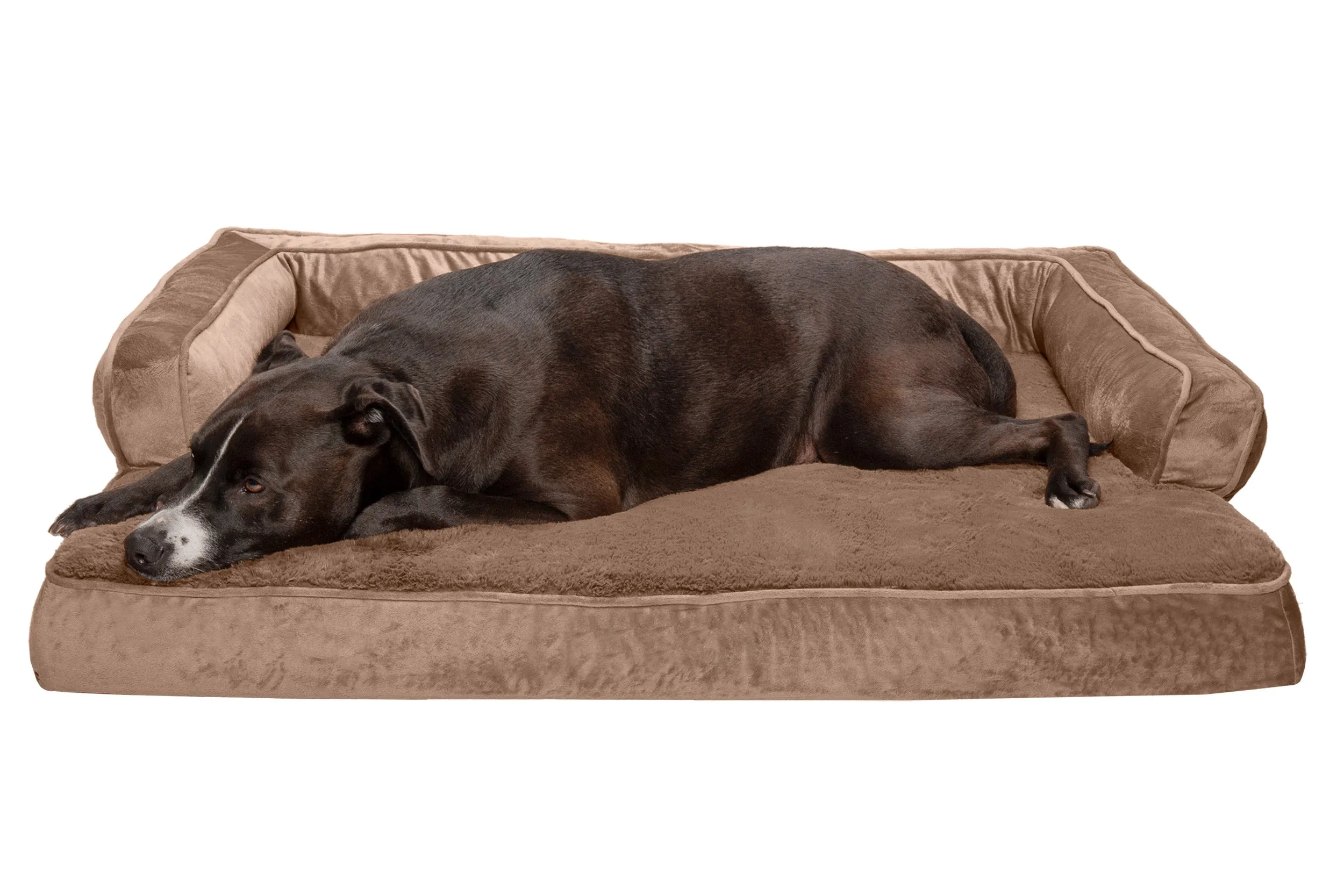 Sofa Dog Bed - Plush & Velvet Comfy Couch