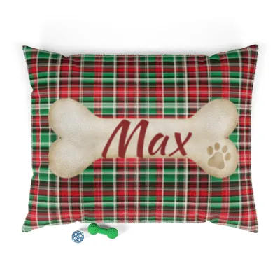 Tartan Collection 10 - Pet Tag Round and Bone Shape, Bandana, Lead, Dinner Bowl, Pet Bed