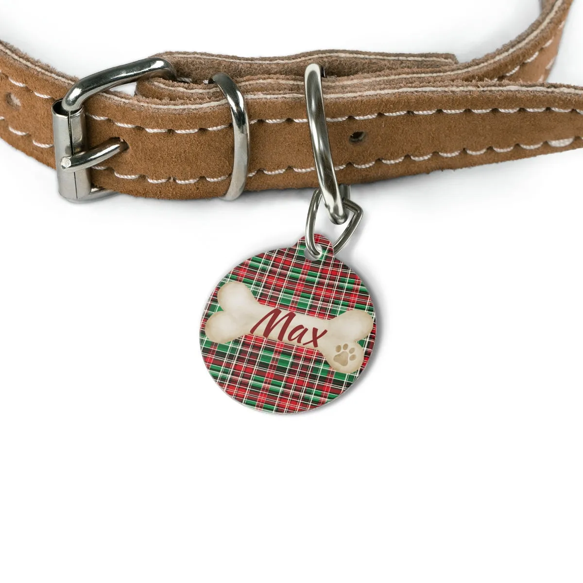 Tartan Collection 10 - Pet Tag Round and Bone Shape, Bandana, Lead, Dinner Bowl, Pet Bed