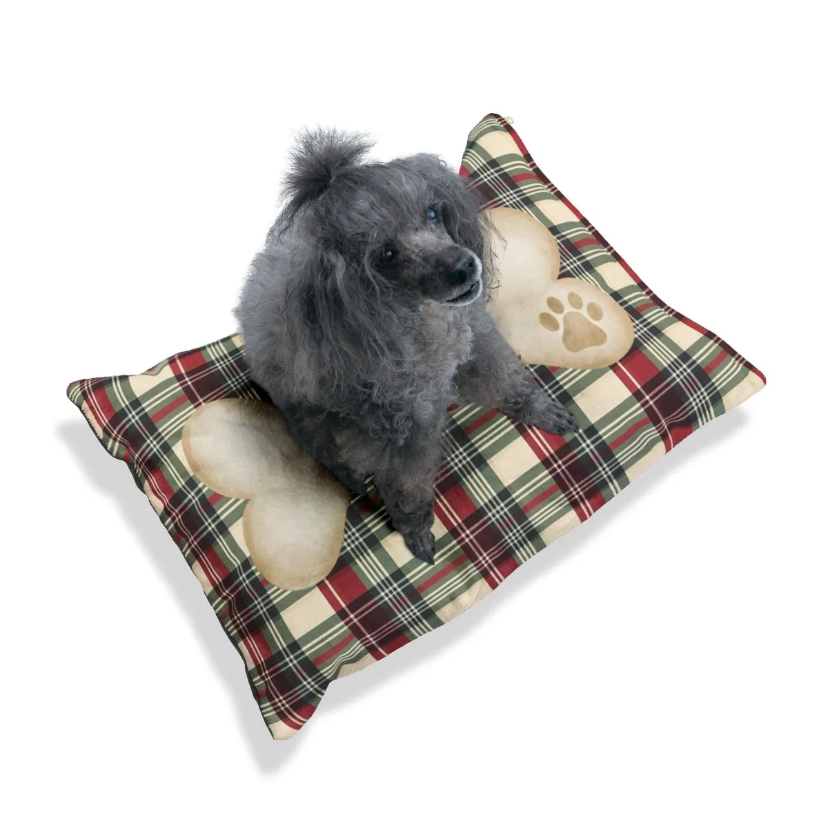 Tartan Collection 22 - Pet Tag Round and Bone Shape, Bandana, Lead, Dinner Bowl, Pet Bed