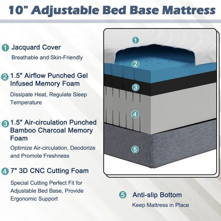 Twin XL Gel Memory Foam Mattress