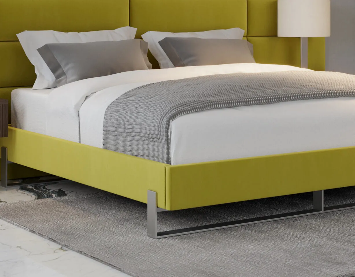 Vant Elevated Platform Bed Brushed Nickel - California King Size