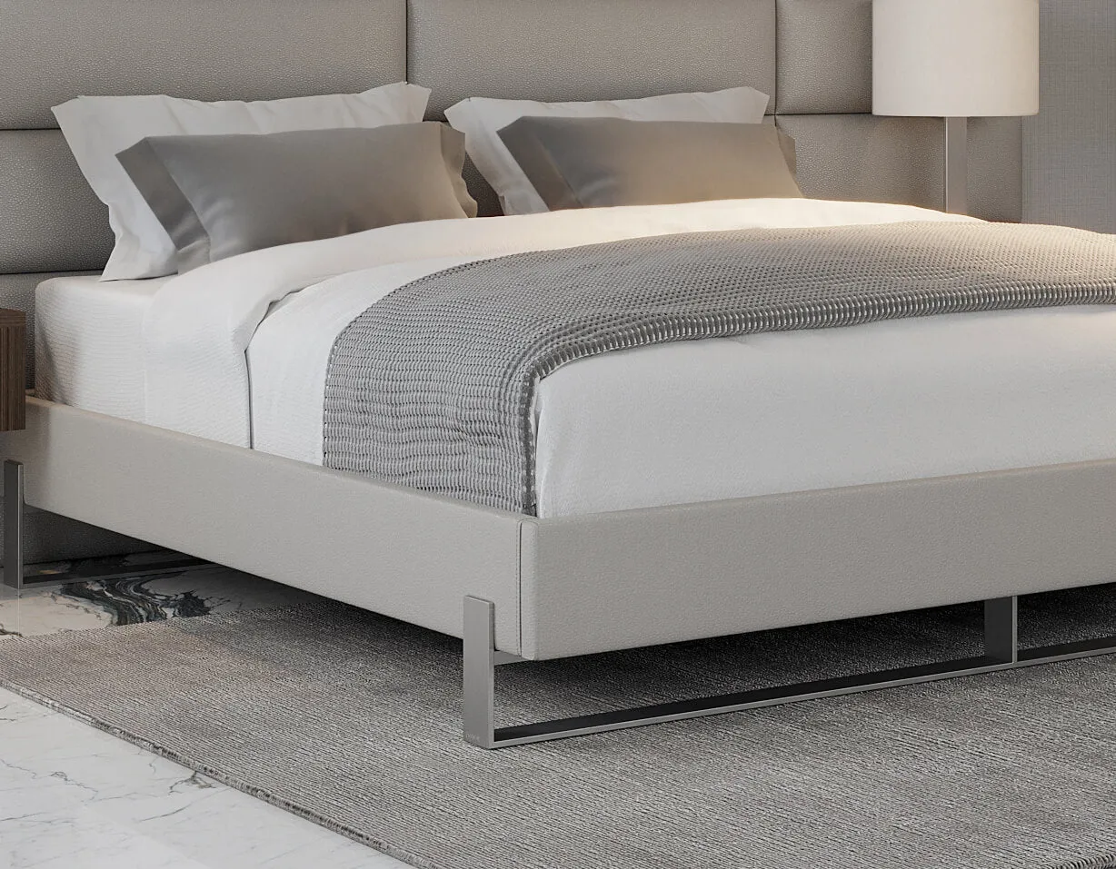 Vant Elevated Platform Bed Brushed Nickel - California King Size