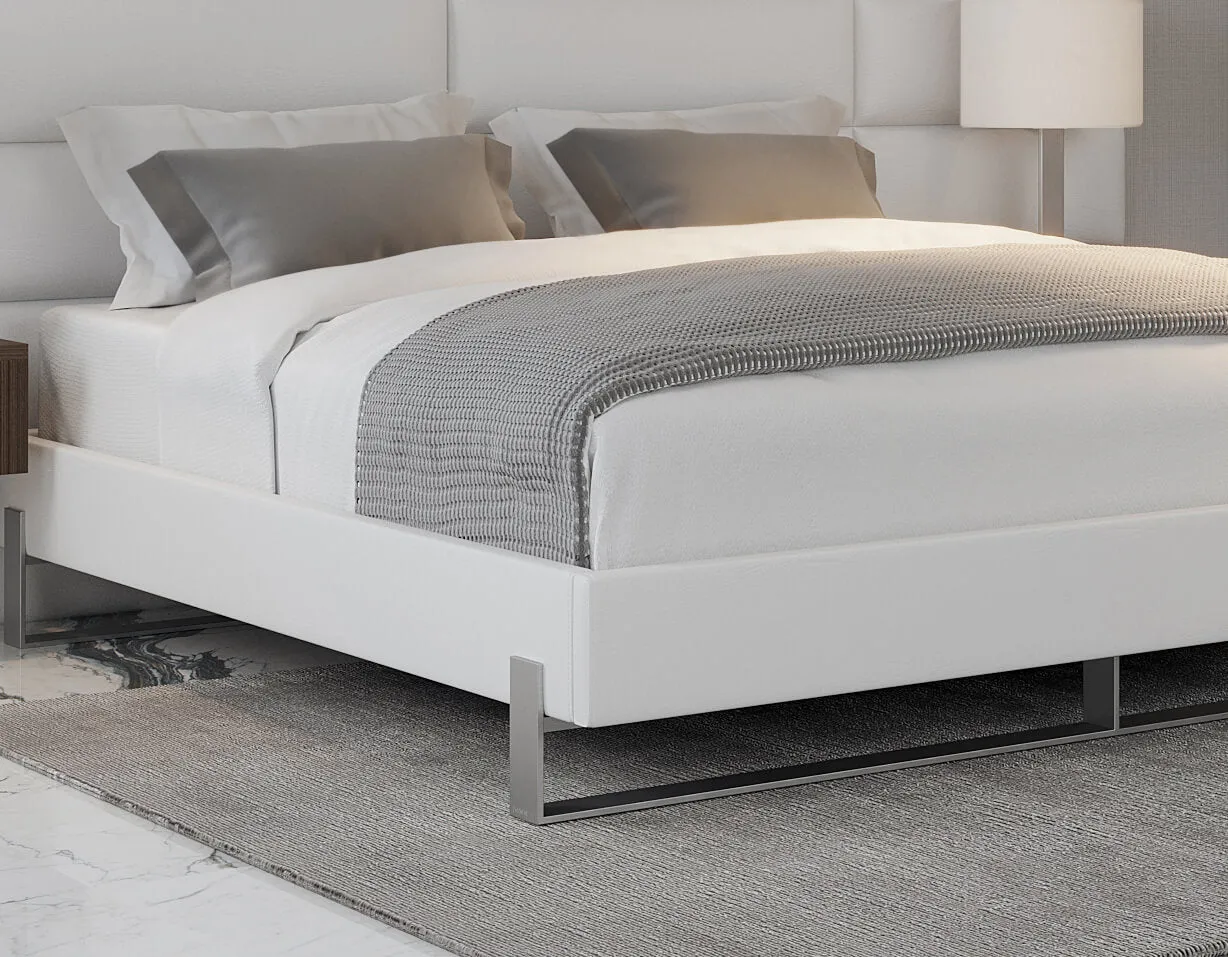 Vant Elevated Platform Bed Brushed Nickel - California King Size