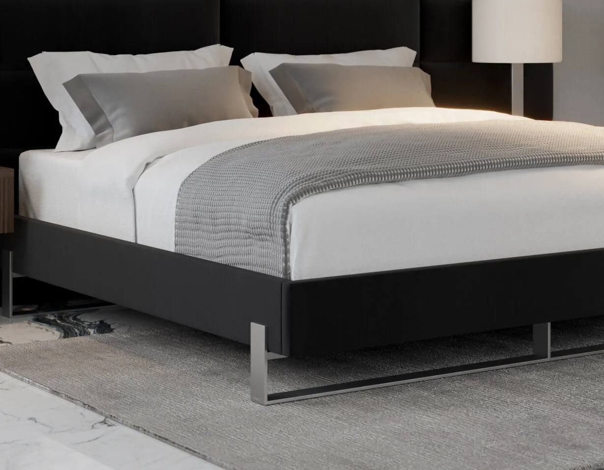 Vant Elevated Platform Bed Brushed Nickel - California King Size