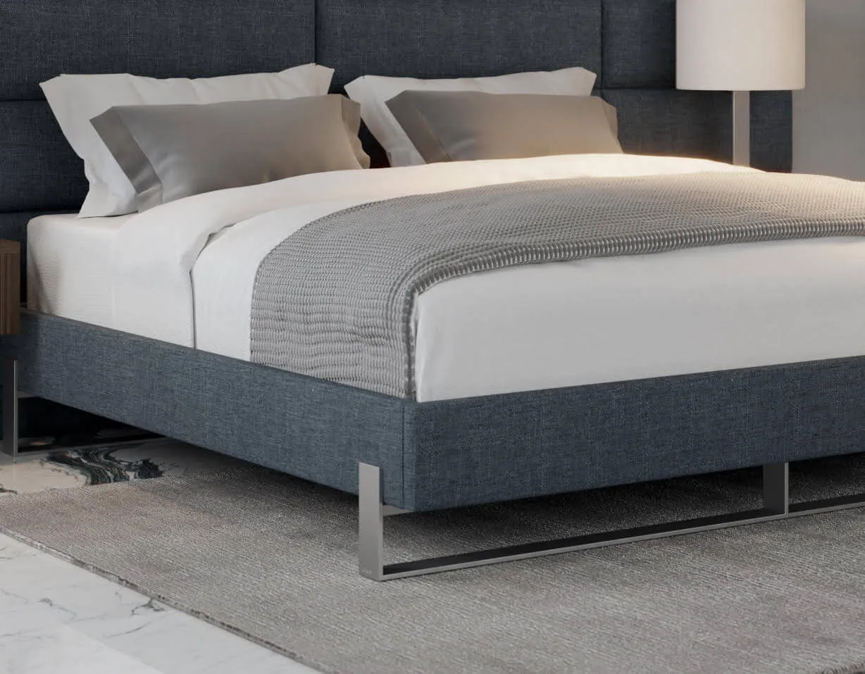 Vant Elevated Platform Bed Brushed Nickel - Full Size