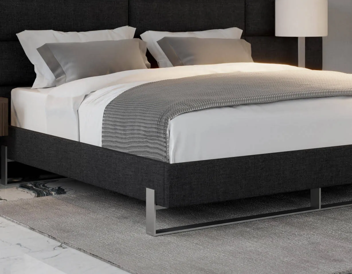 Vant Elevated Platform Bed Brushed Nickel - Full Size