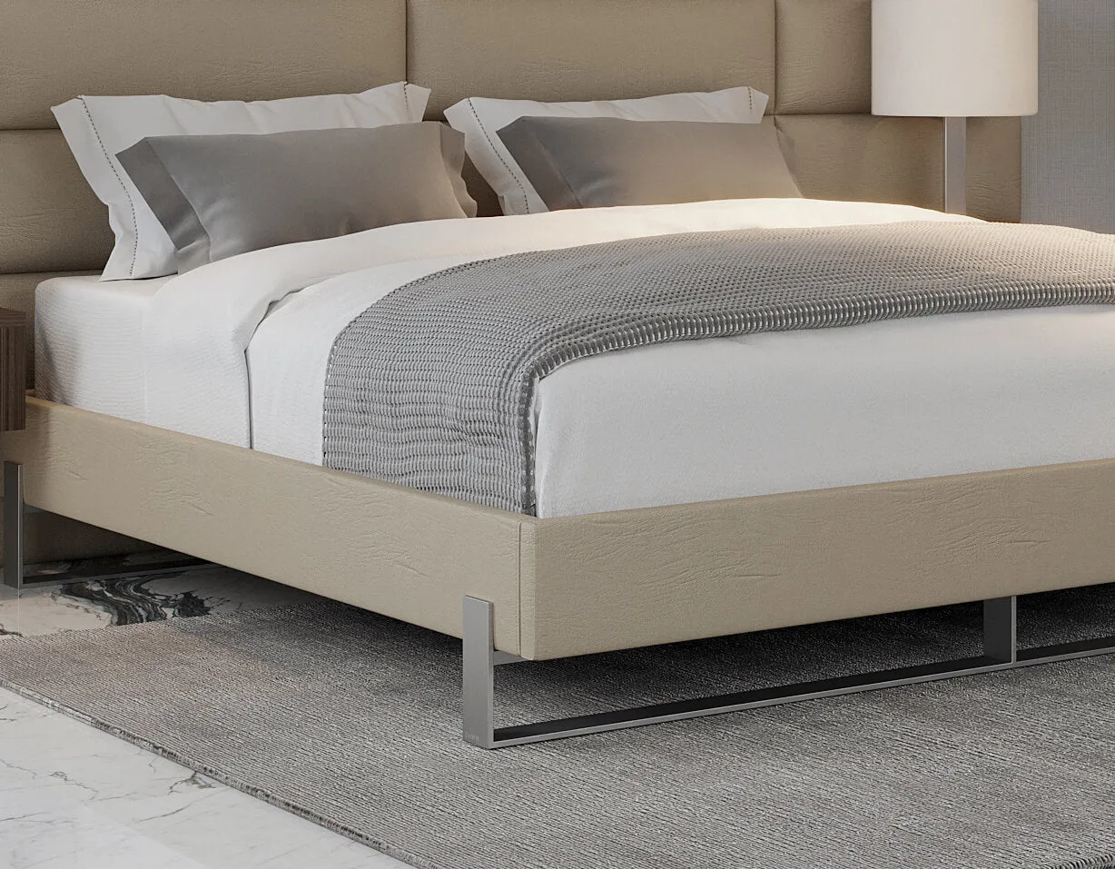 Vant Elevated Platform Bed Brushed Nickel - Twin Size