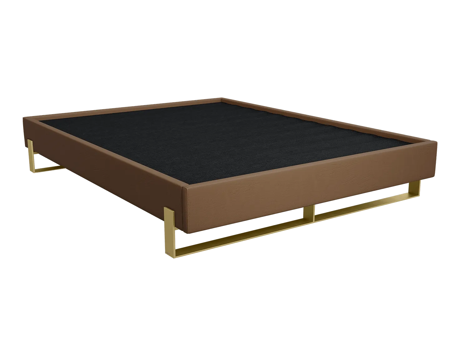 Vant Elevated Platform Bed Burnished Brass - California King Size