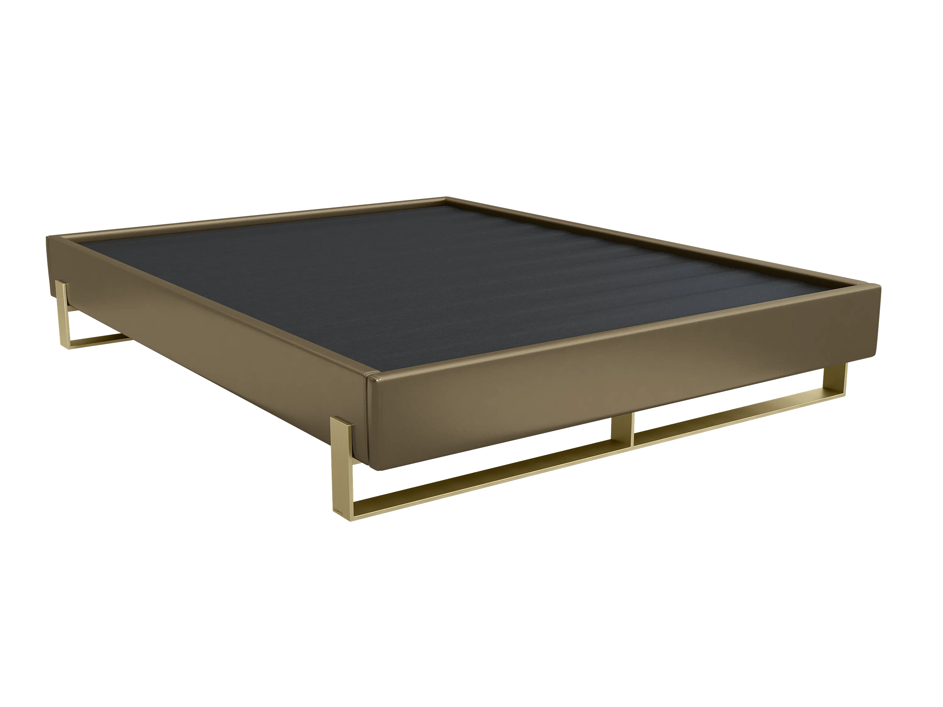 Vant Elevated Platform Bed Burnished Brass -Full Size