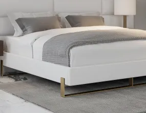 Vant Elevated Platform Bed Burnished Brass - Queen Size