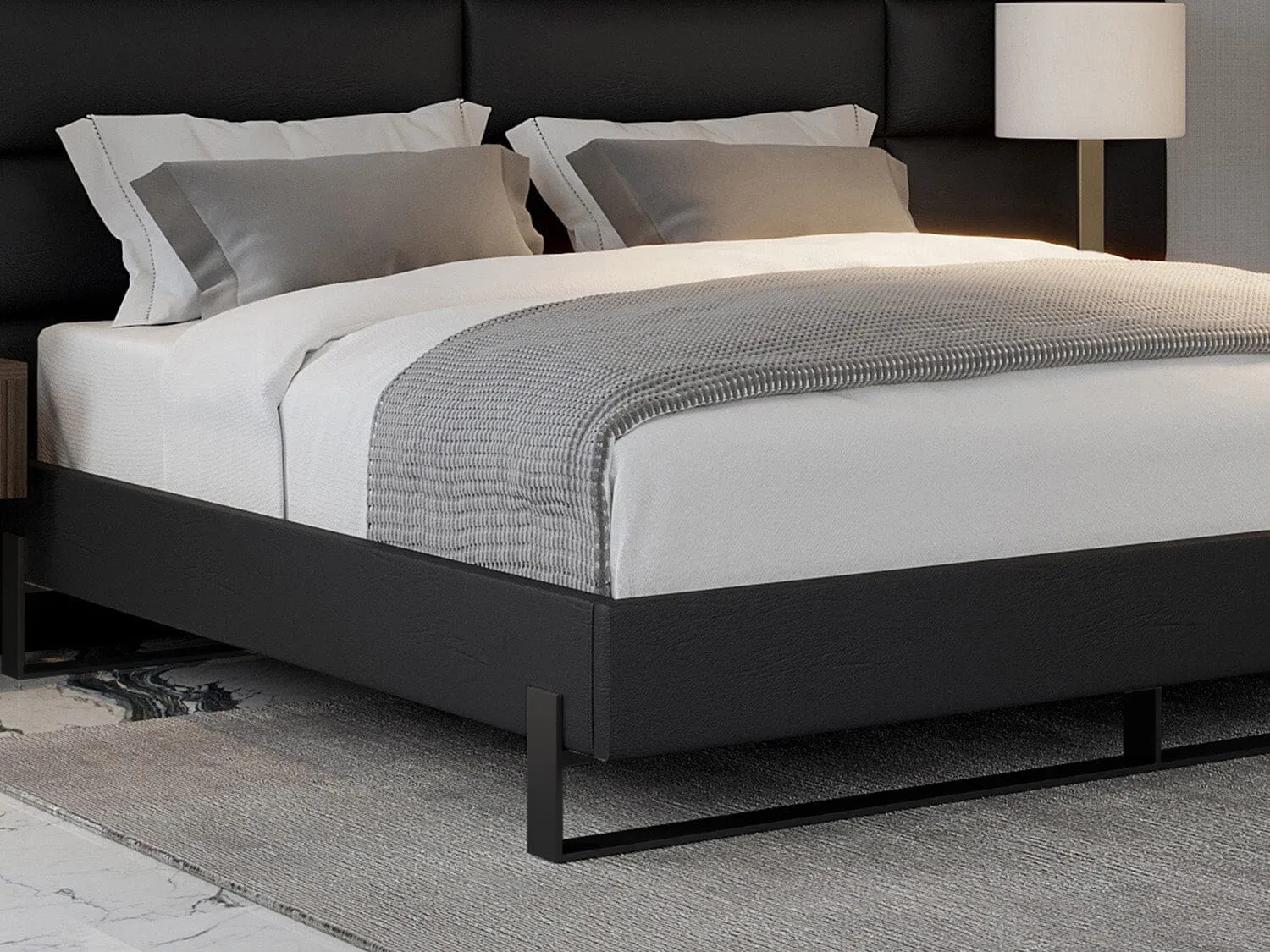 Vant Elevated Platform Bed Matte Black - California King Size