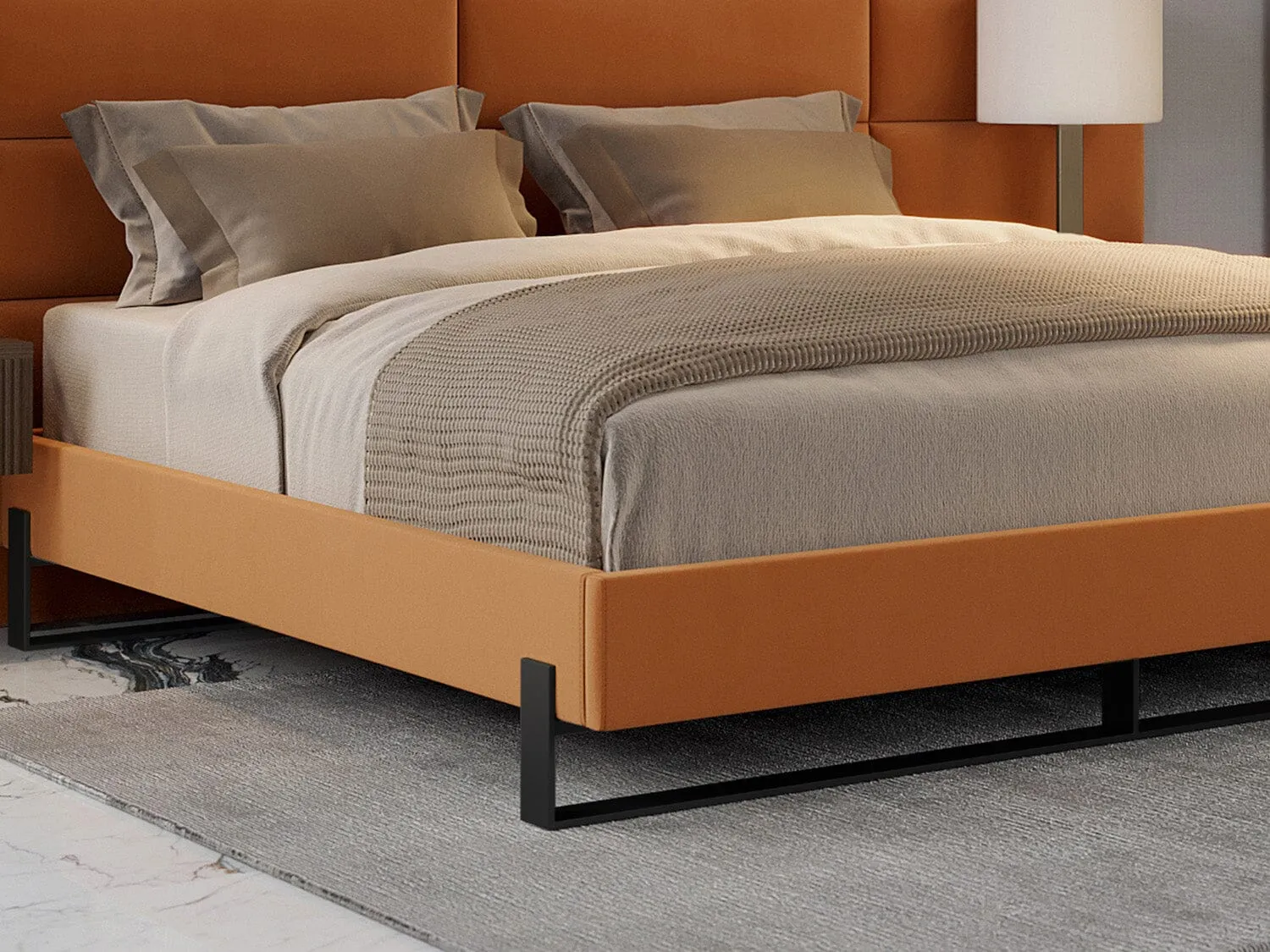 Vant Elevated Platform Bed Matte Black - California King Size