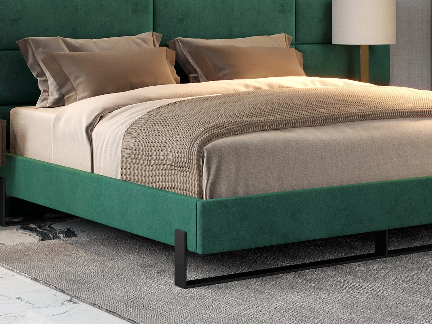 Vant Elevated Platform Bed Matte Black - California King Size